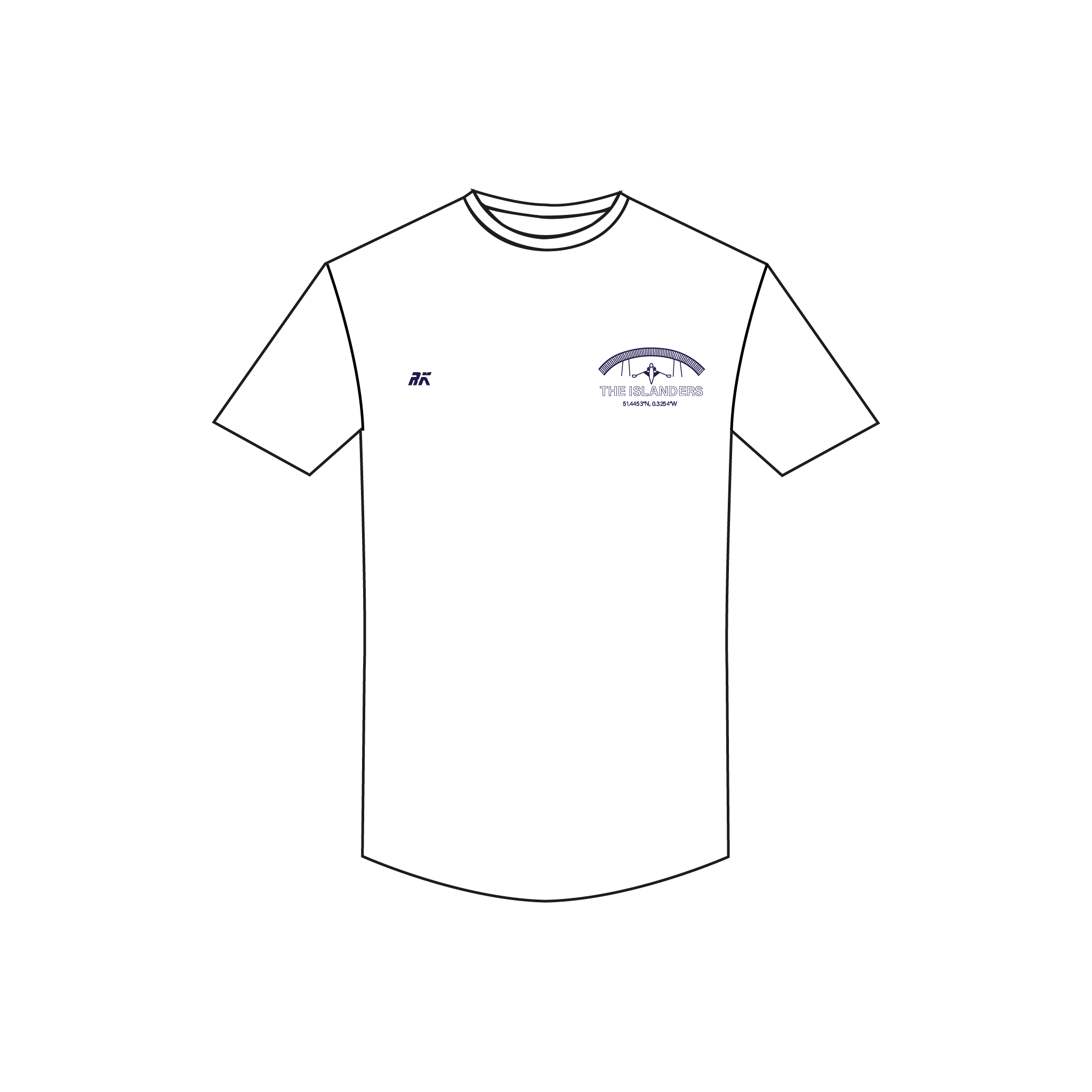 Twickenham Islanders Bespoke Gym T-Shirt White