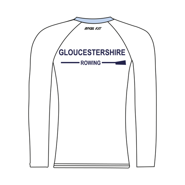 University of Gloucestershire Rowing Club White Long Sleeve Base Layer