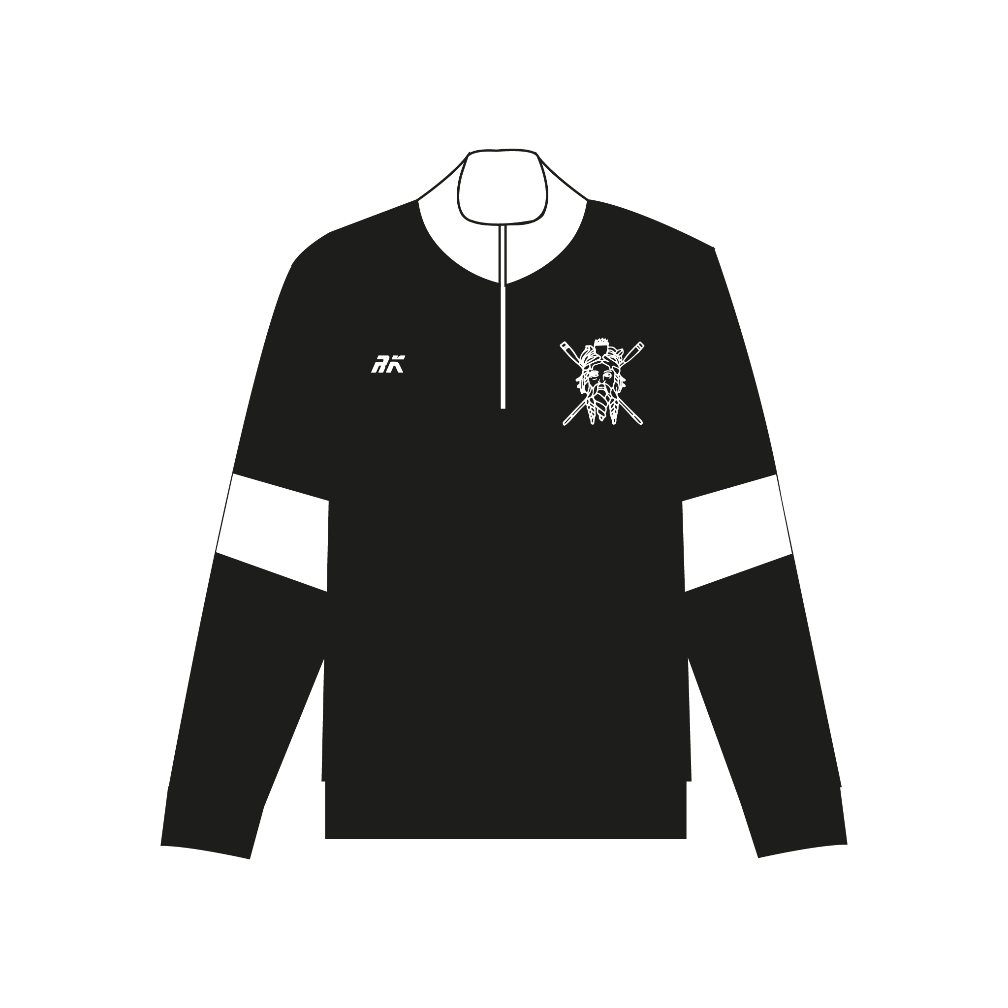 Tyne ARC Q-Zip Black with White bands