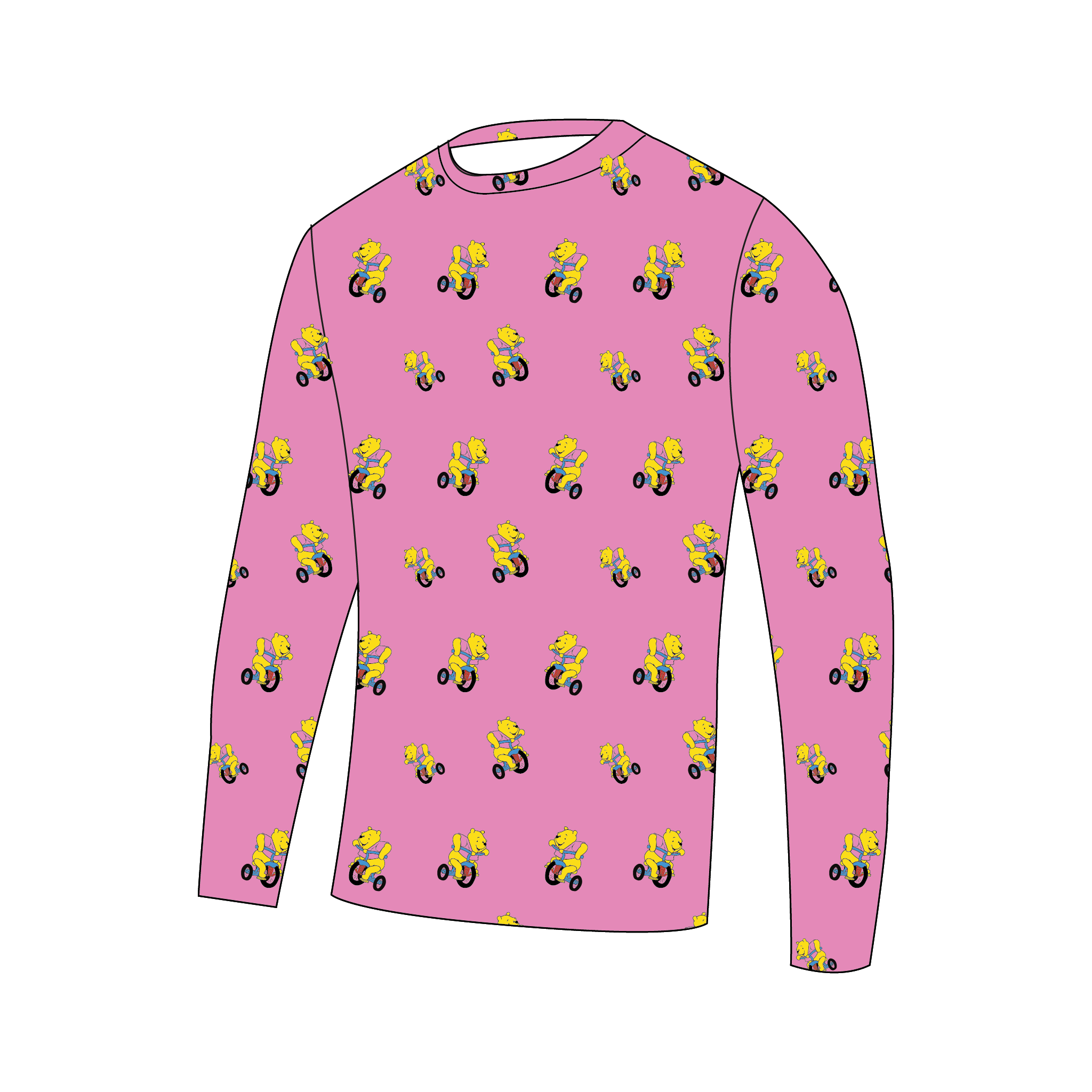 Westminster School Cycling Club Patterned Bespoke Long Sleeve Gym T-Shirt