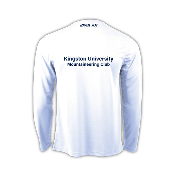 Kingston University Mountaineering Club White Long Sleeve Gym T-shirt