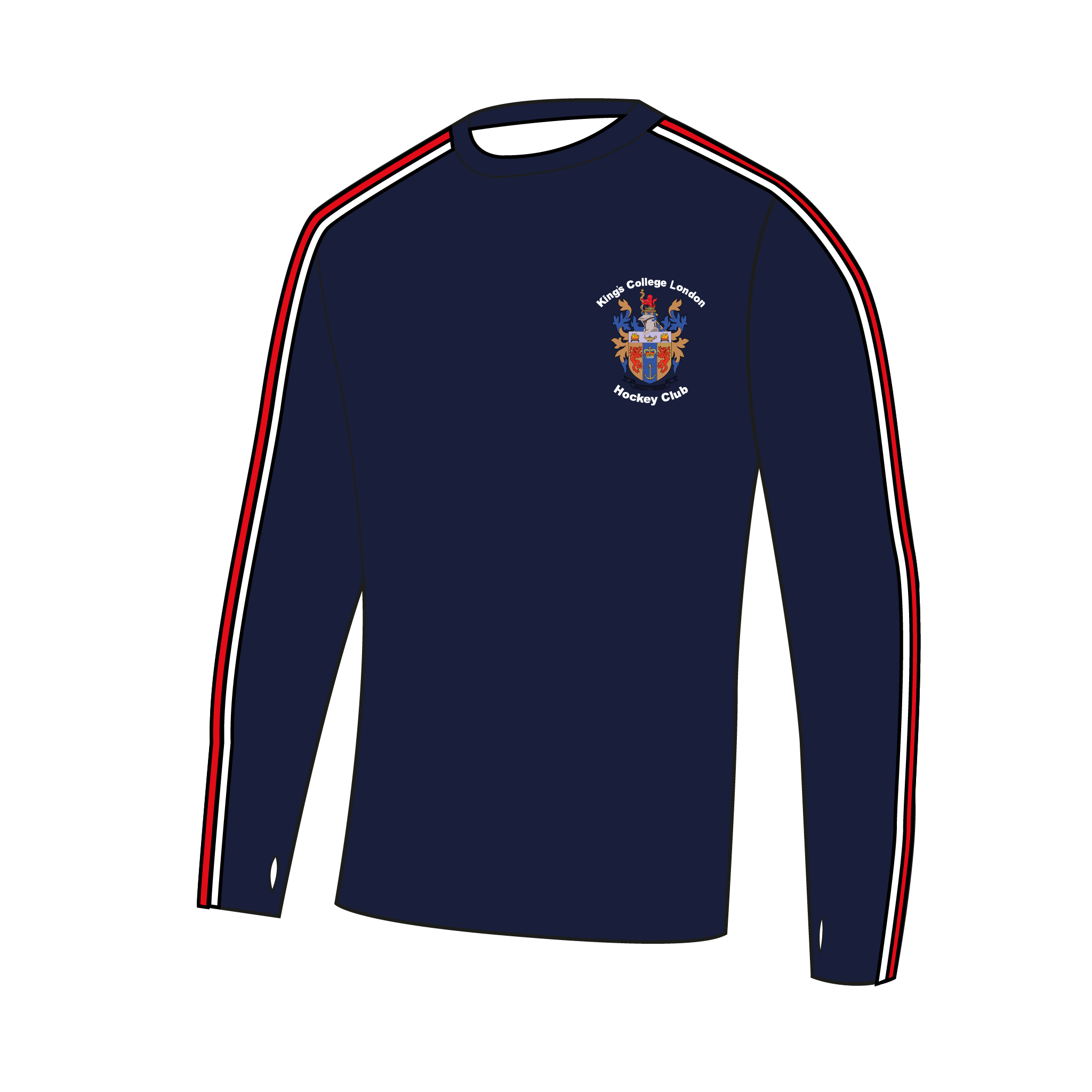 Kings College London Hockey Club Bespoke Long Sleeve Gym T-Shirt