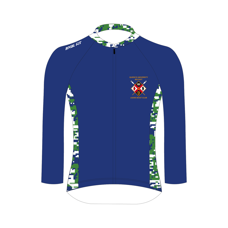 Queen's University Belfast Ladies Boat Club Long Sleeve Blue Cycling Jersey