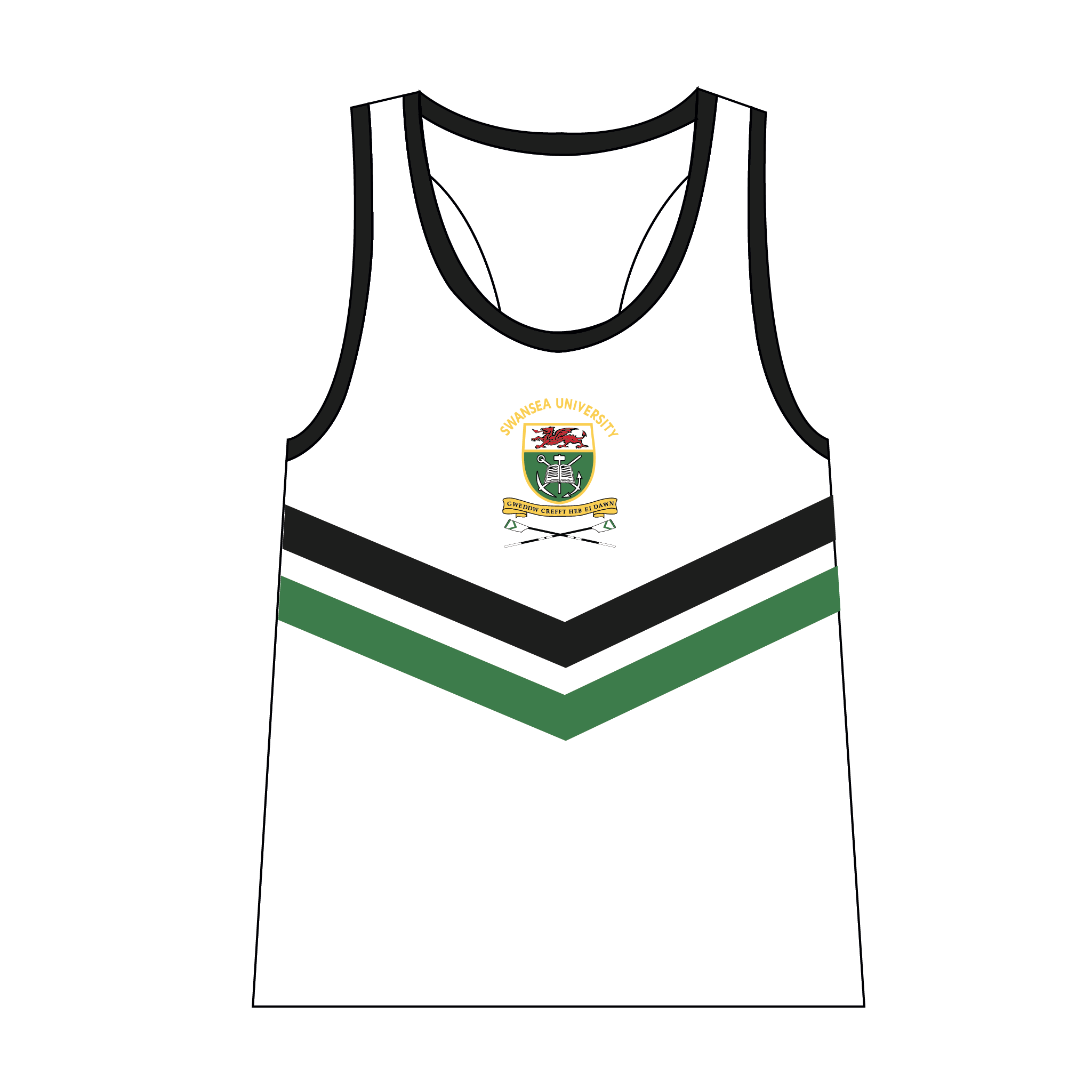 Swansea University Boat Club White Gym Vest
