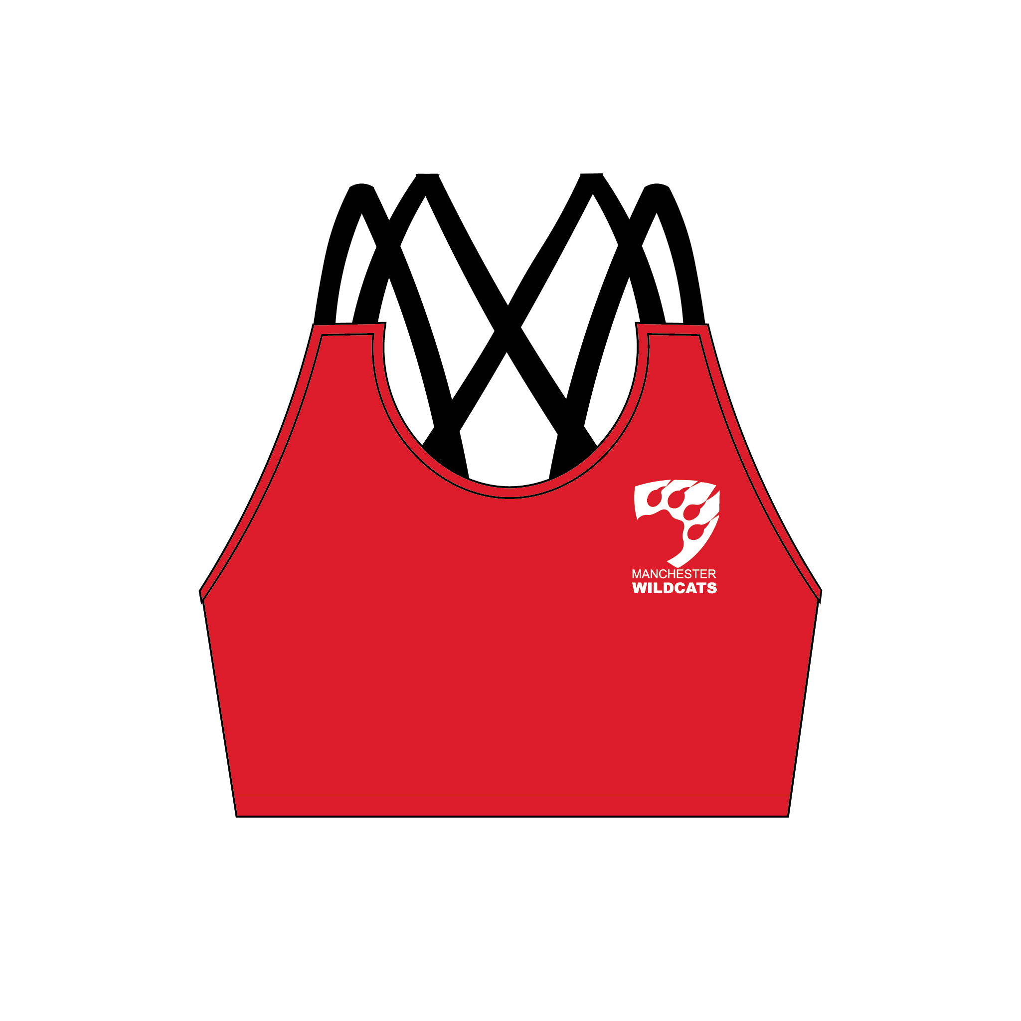 Manchester Wildcats Red Sports Bra