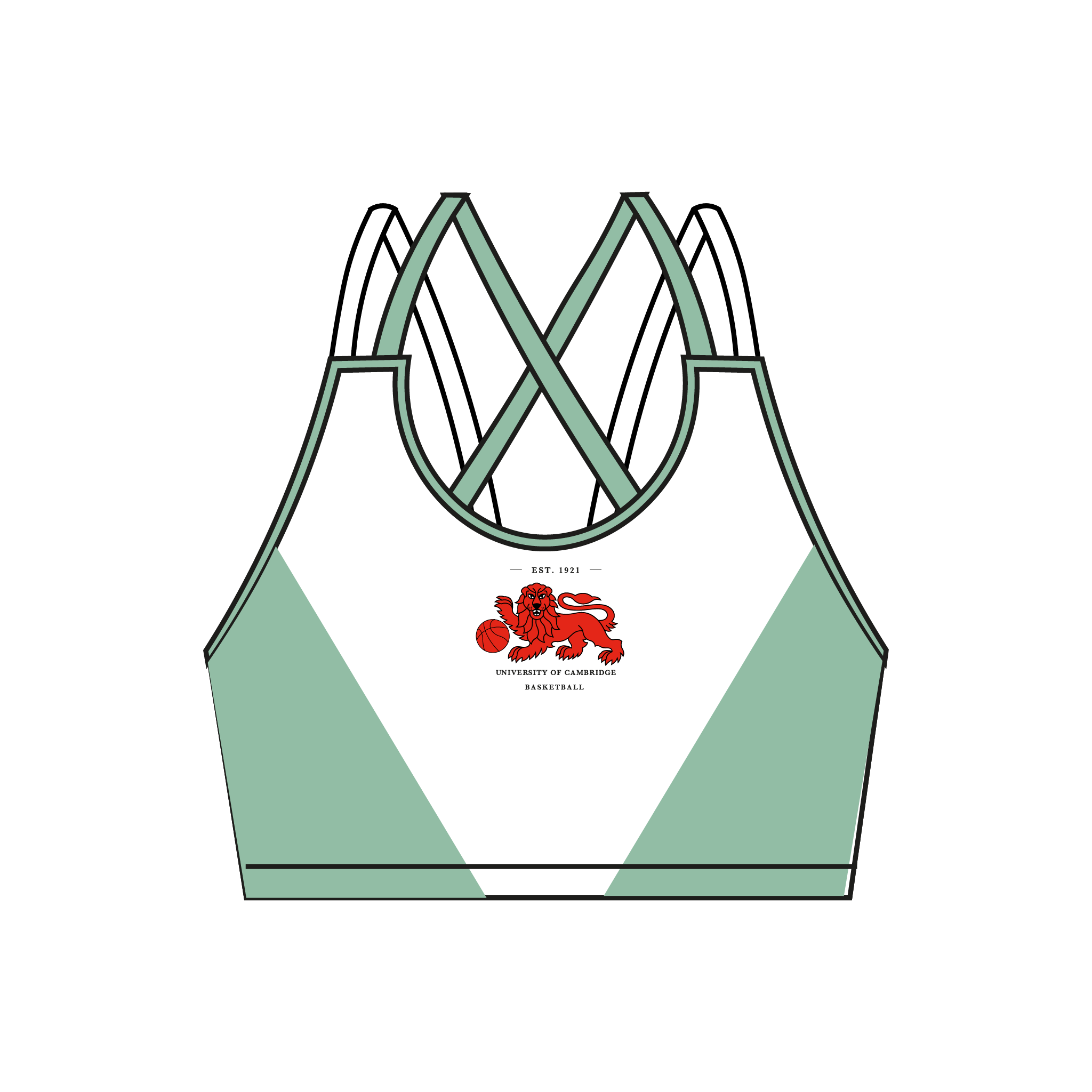 Cambridge University Basketball Club Strappy Sports Bra