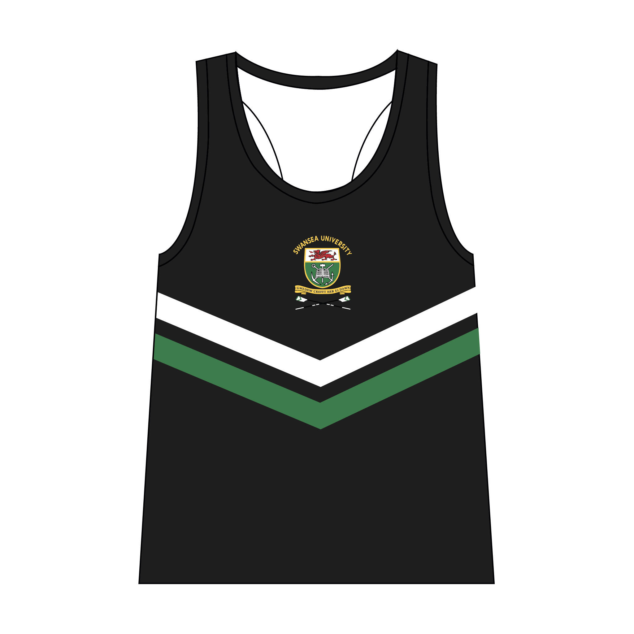 Swansea University Boat Club Black Gym Vest