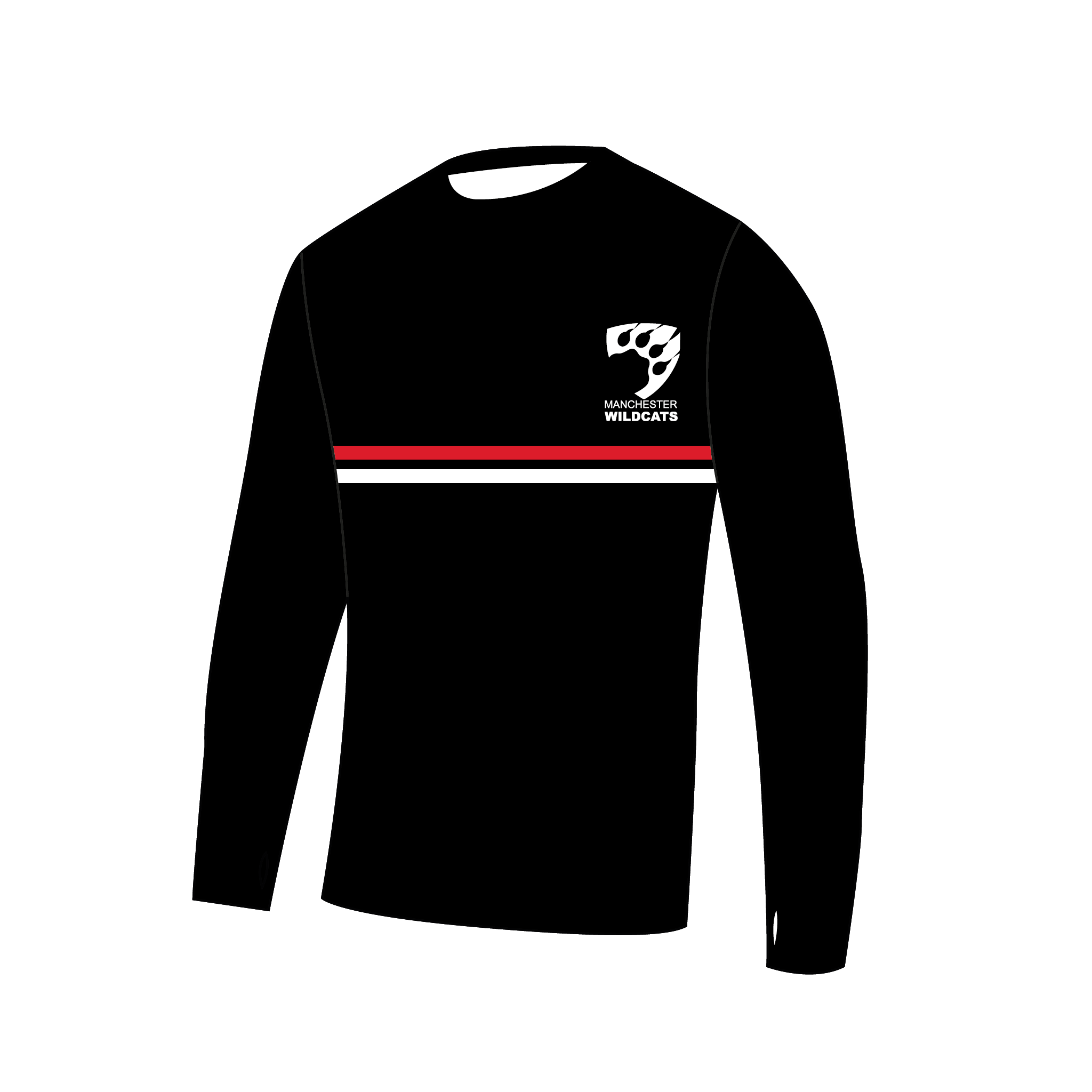 Manchester Wildcats Long Sleeve Gym T-shirt
