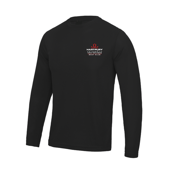 Hartpury University & College Black Long Sleeve Gym T-Shirt