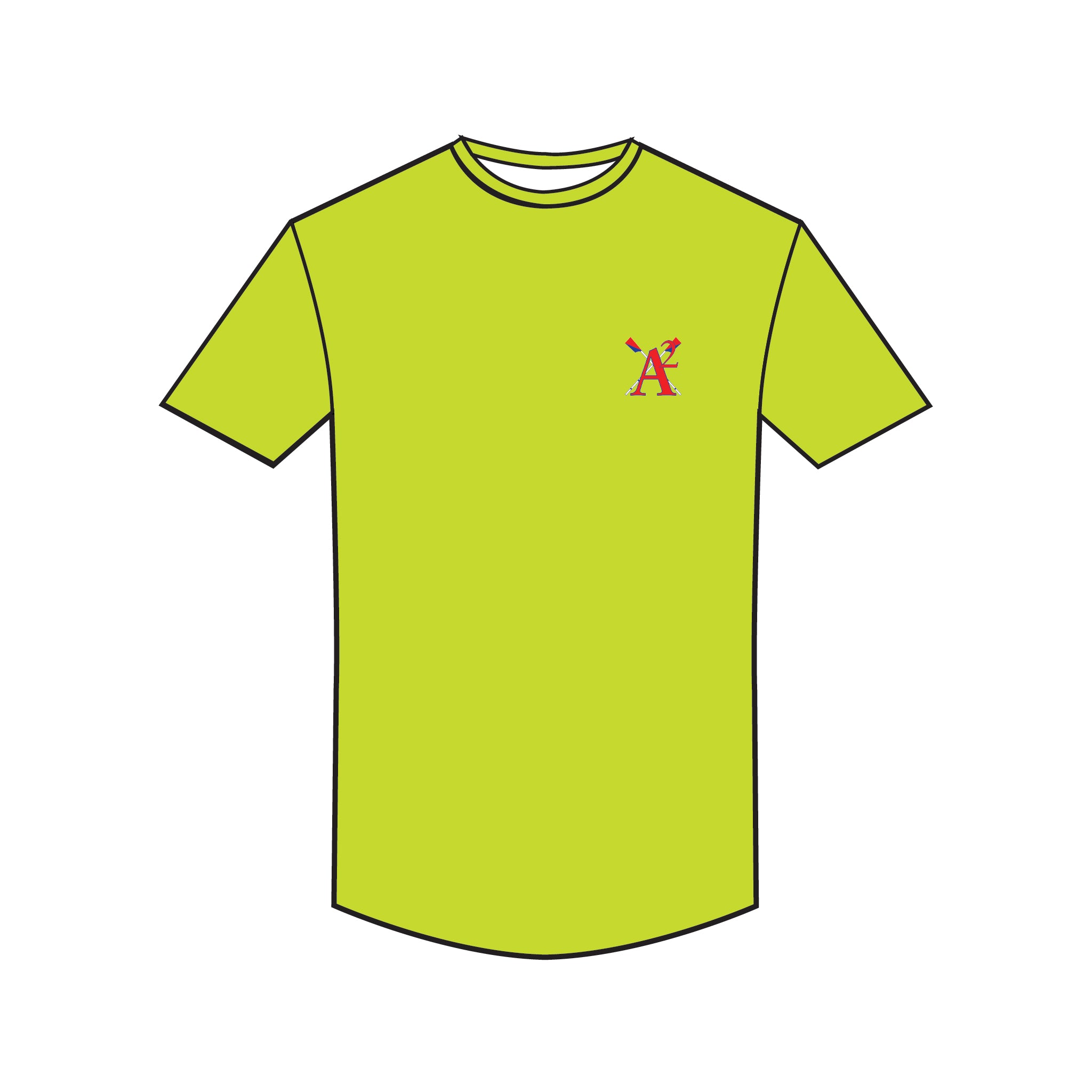 Ann Arbor Rowing Club Bespoke Short sleeve Gym T-shirt (Hi-Vis)