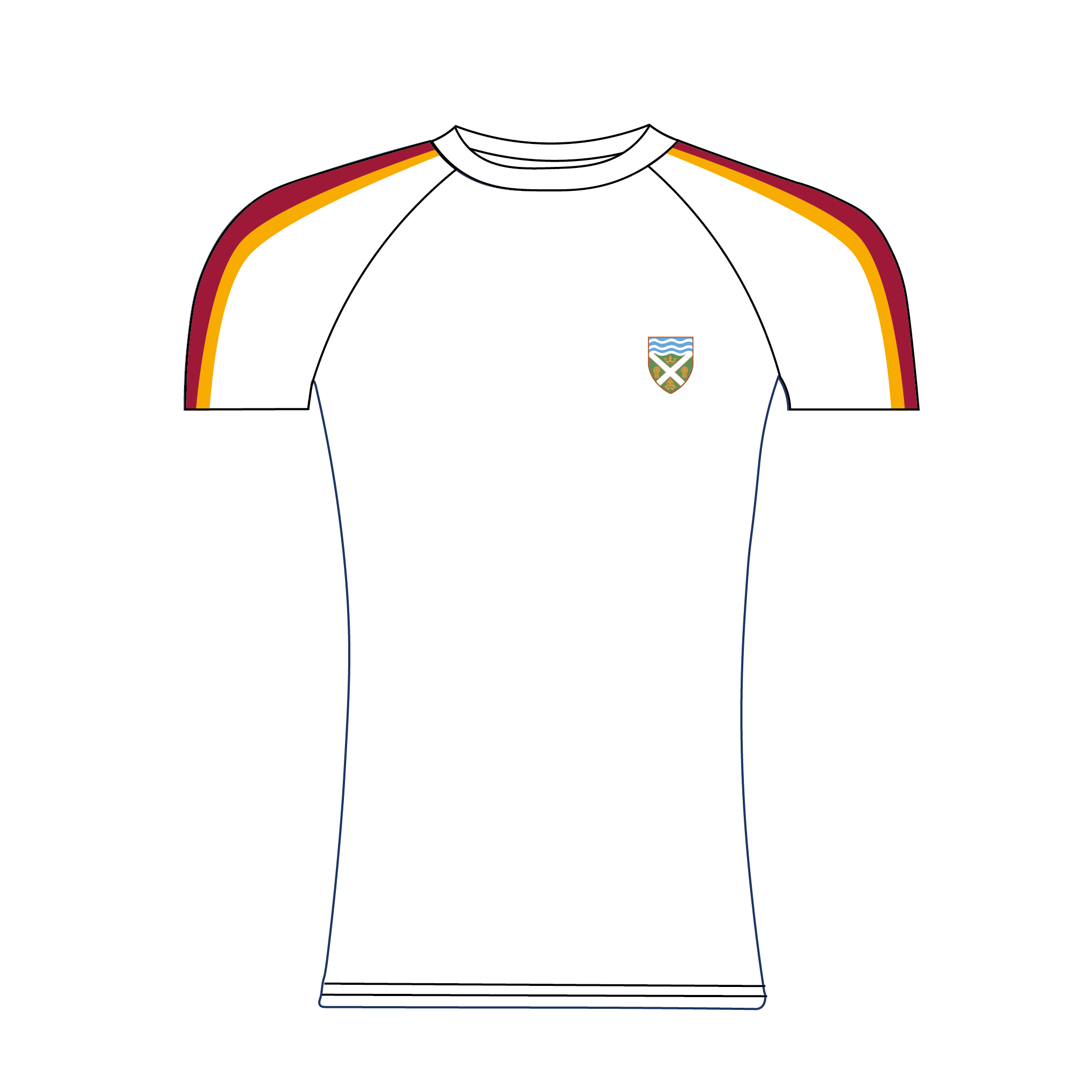 Hexham Rowing Club White Short Sleeve Base-Layer