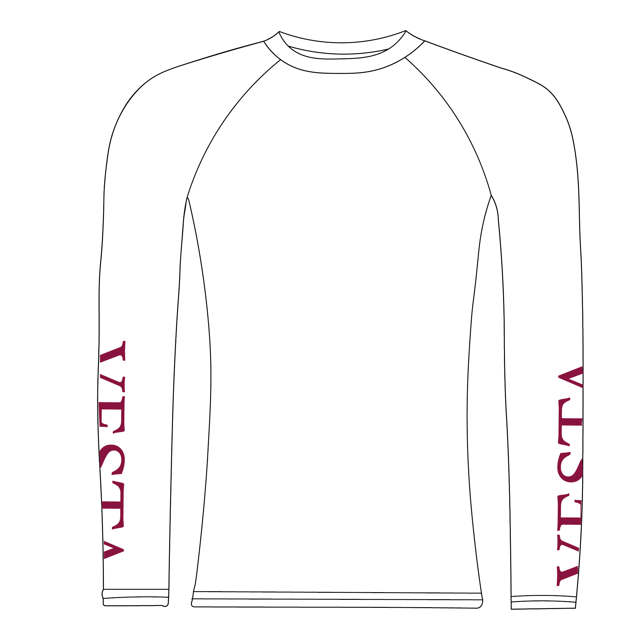Vesta Rowing Club White Long Sleeve Baselayer