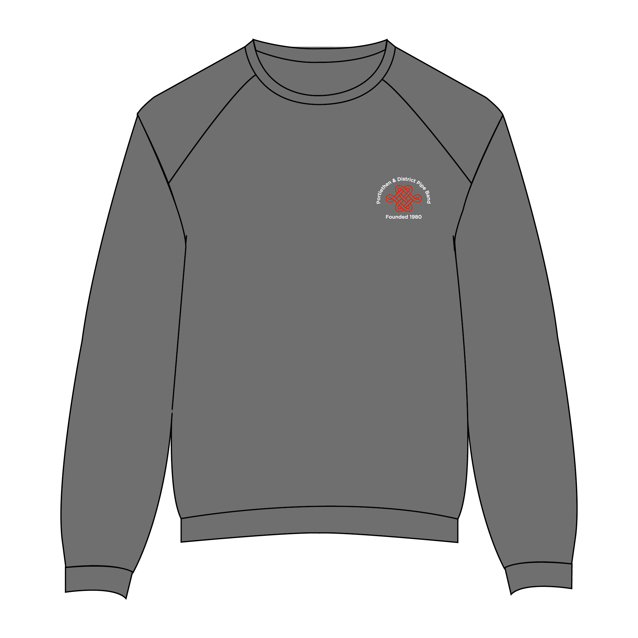 Portlethen & District Pipe Band Grey Sweatshirt