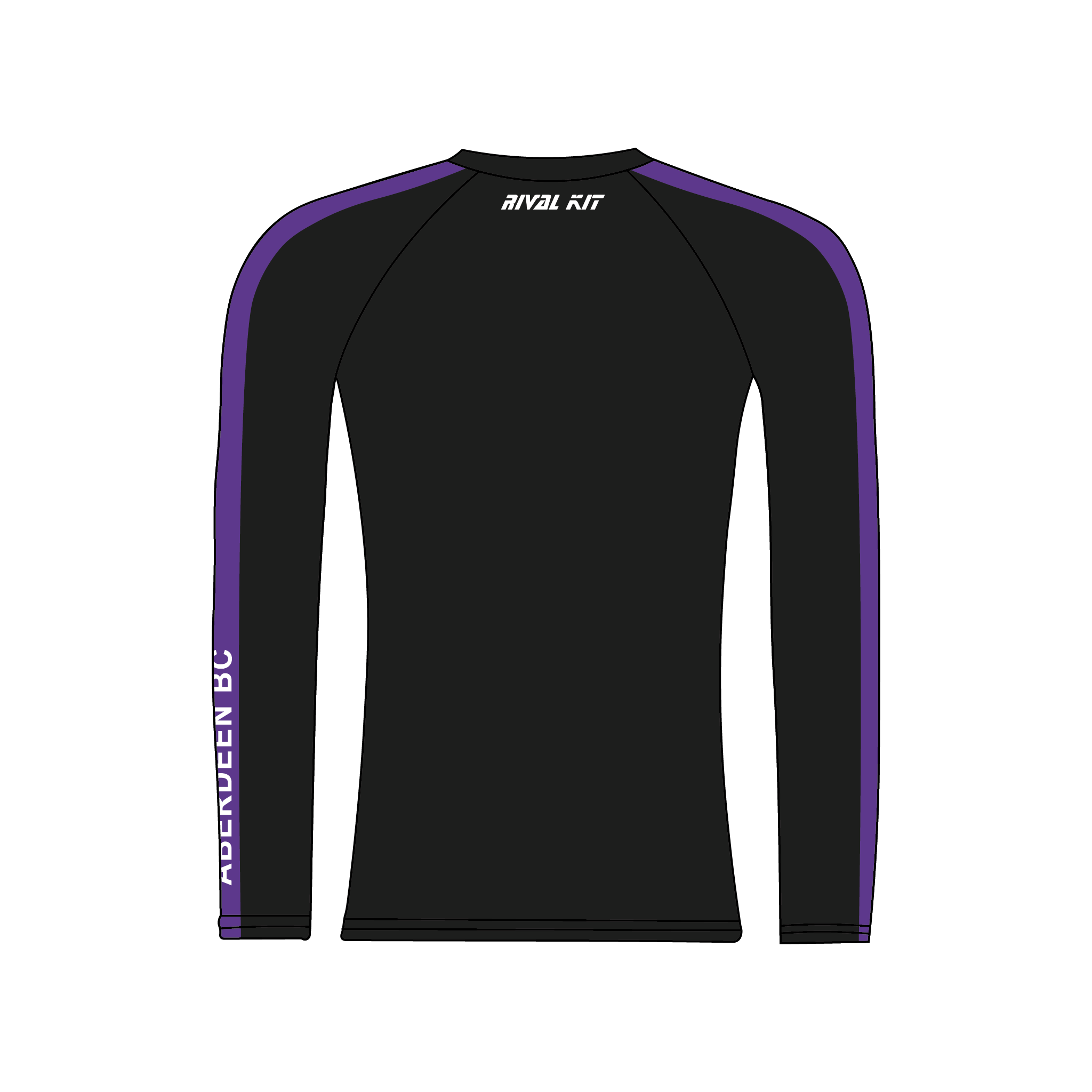 Aberdeen BC Stripe Long Sleeve Black Baselayer