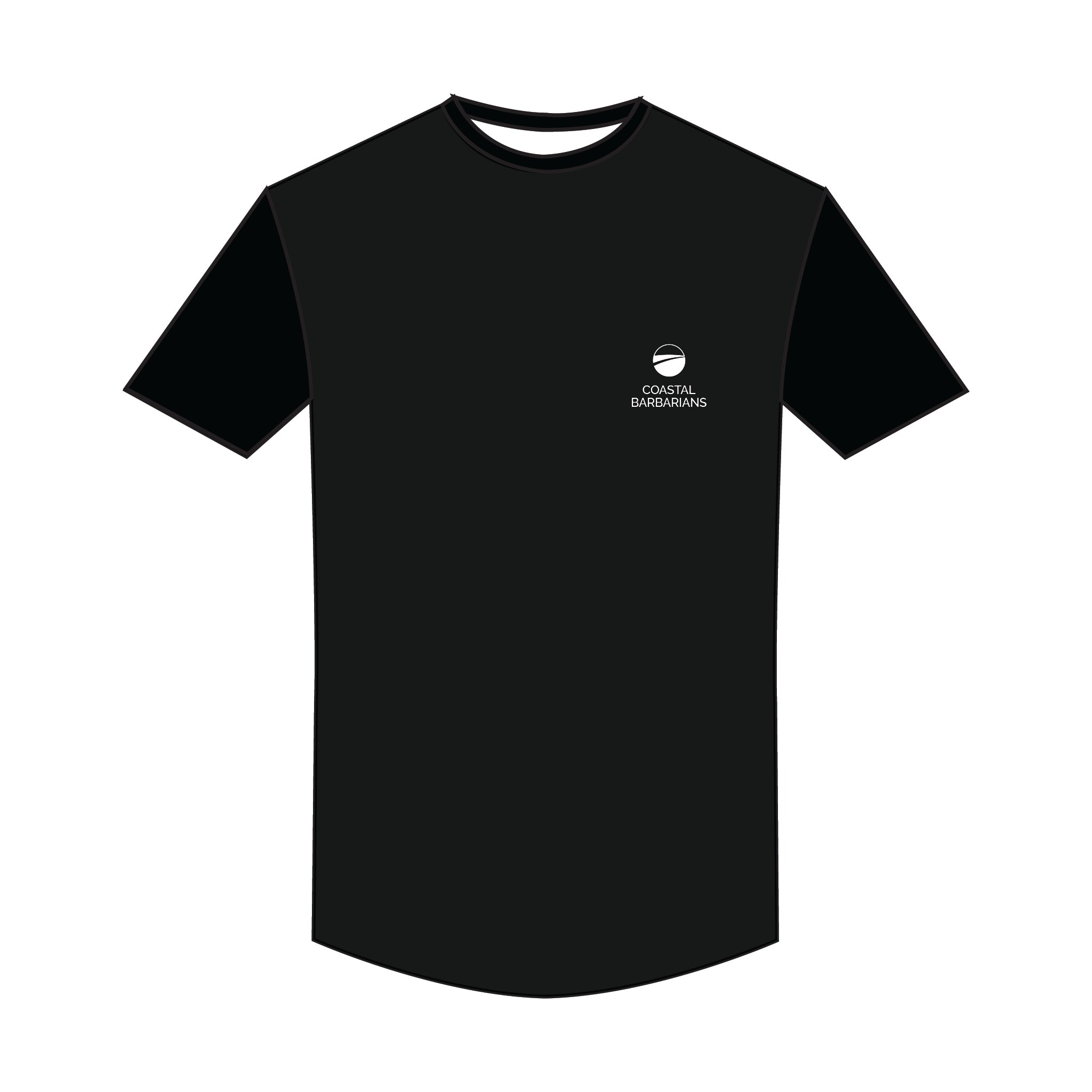 Coastal Barbarians Black Bespoke Gym T-Shirt