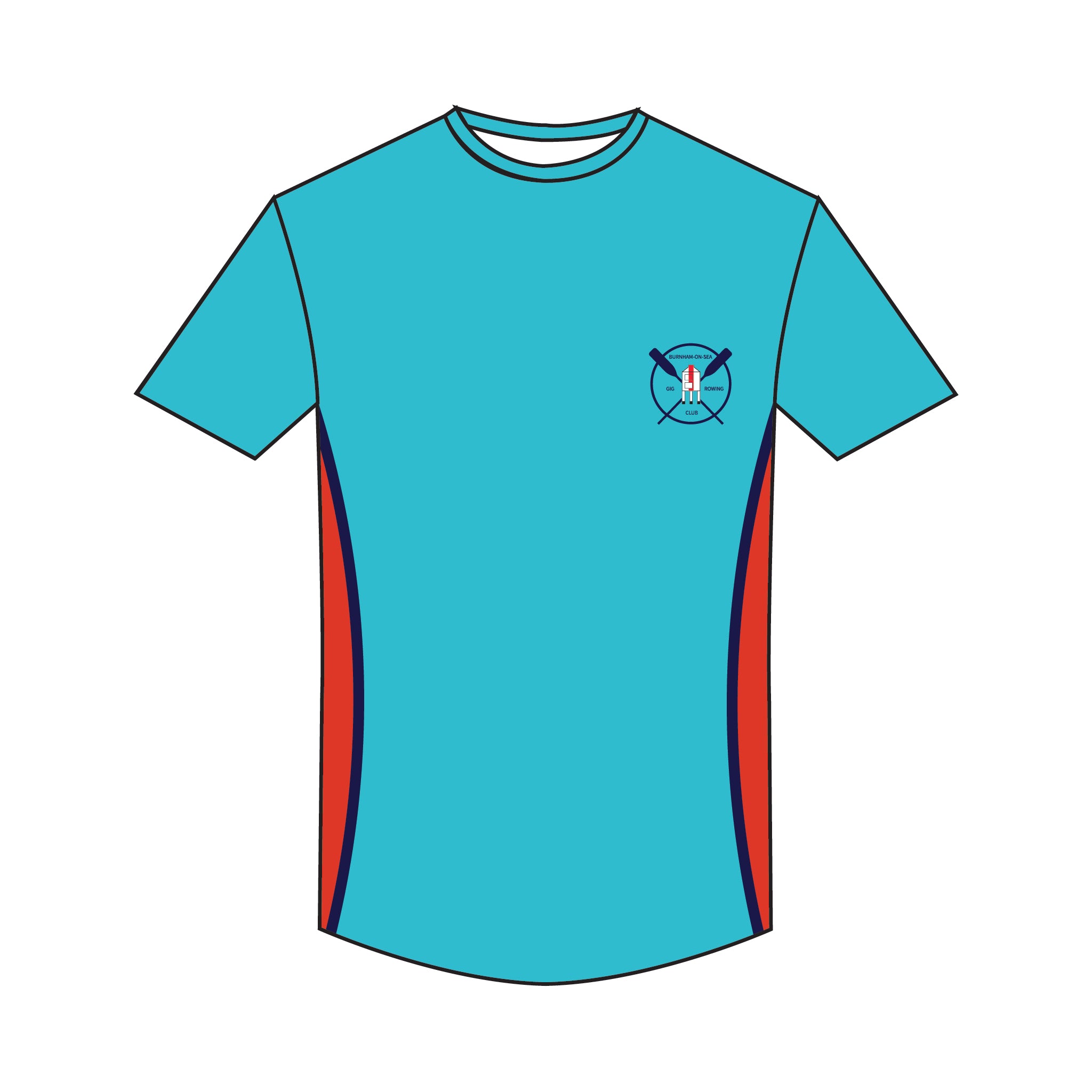 Burnham-On-Sea Gig Rowing Club Bespoke Gym T-Shirt 1