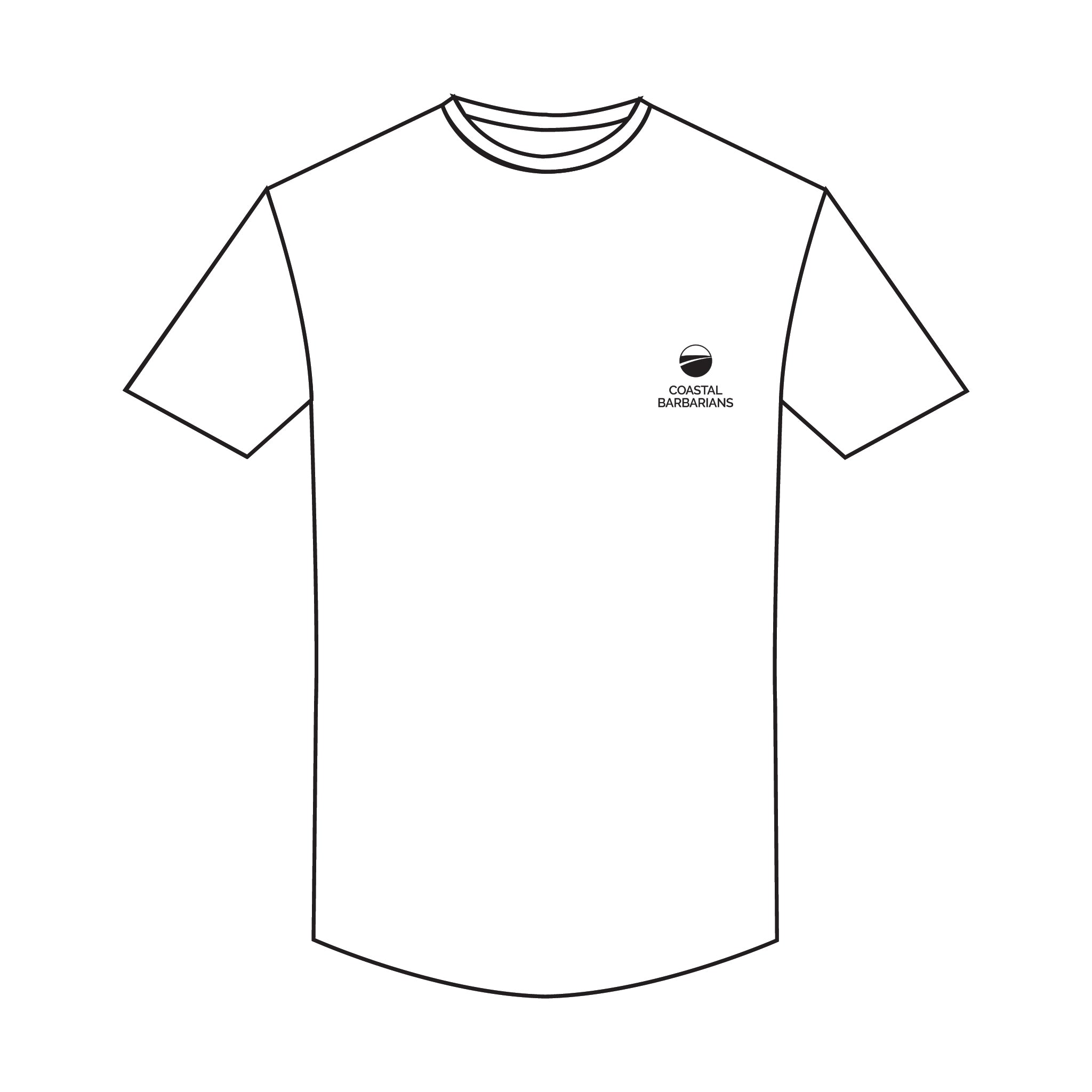 Coastal Barbarians White Bespoke Gym T-Shirt