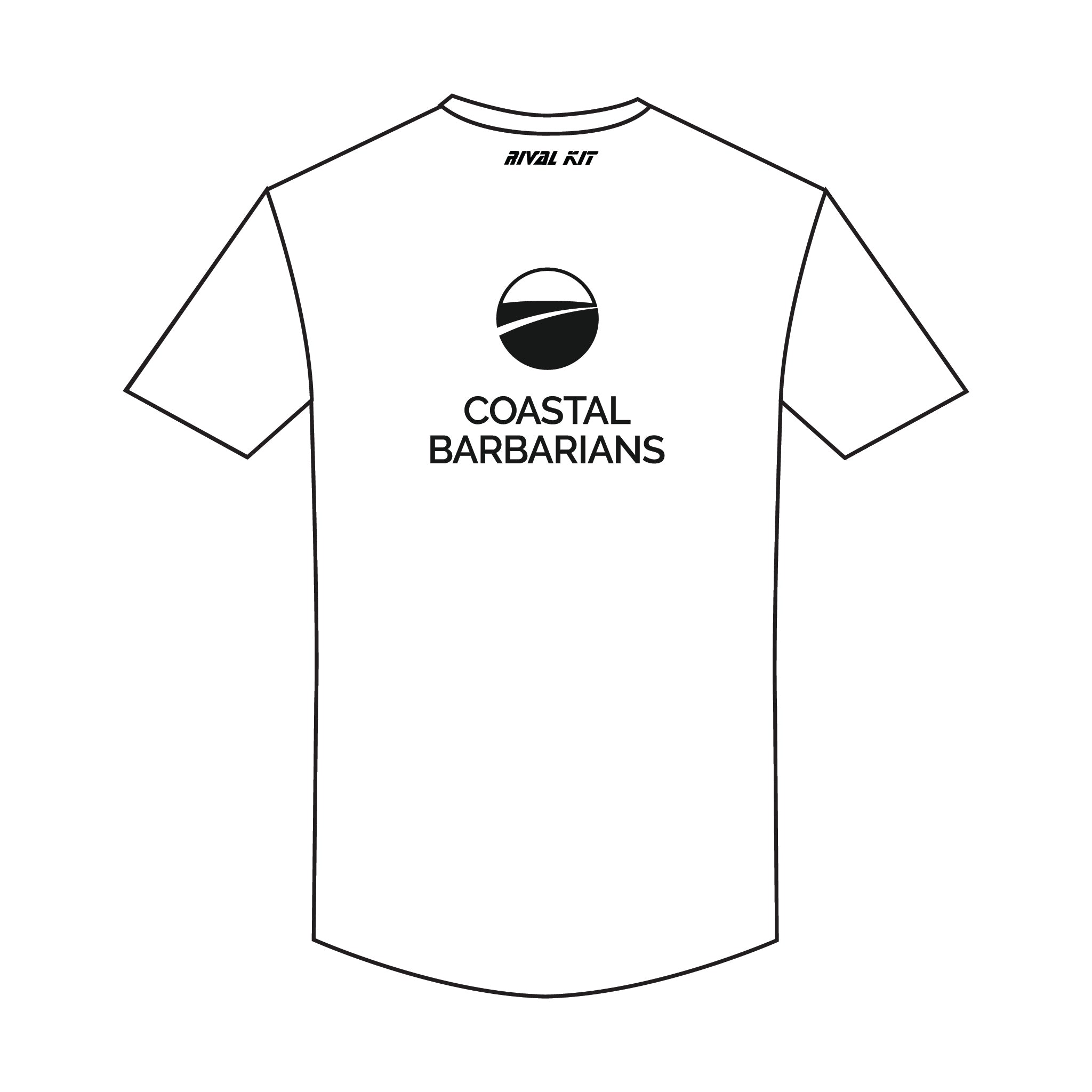 Coastal Barbarians White Bespoke Gym T-Shirt