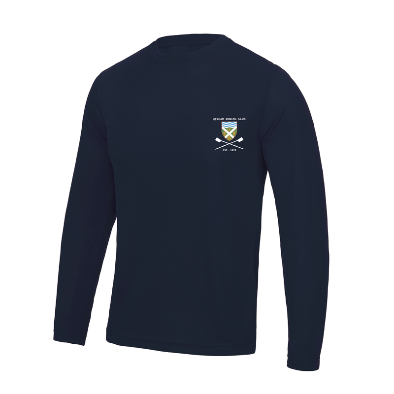 Hexham Rowing Club Long Sleeve Navy Gym T-Shirt