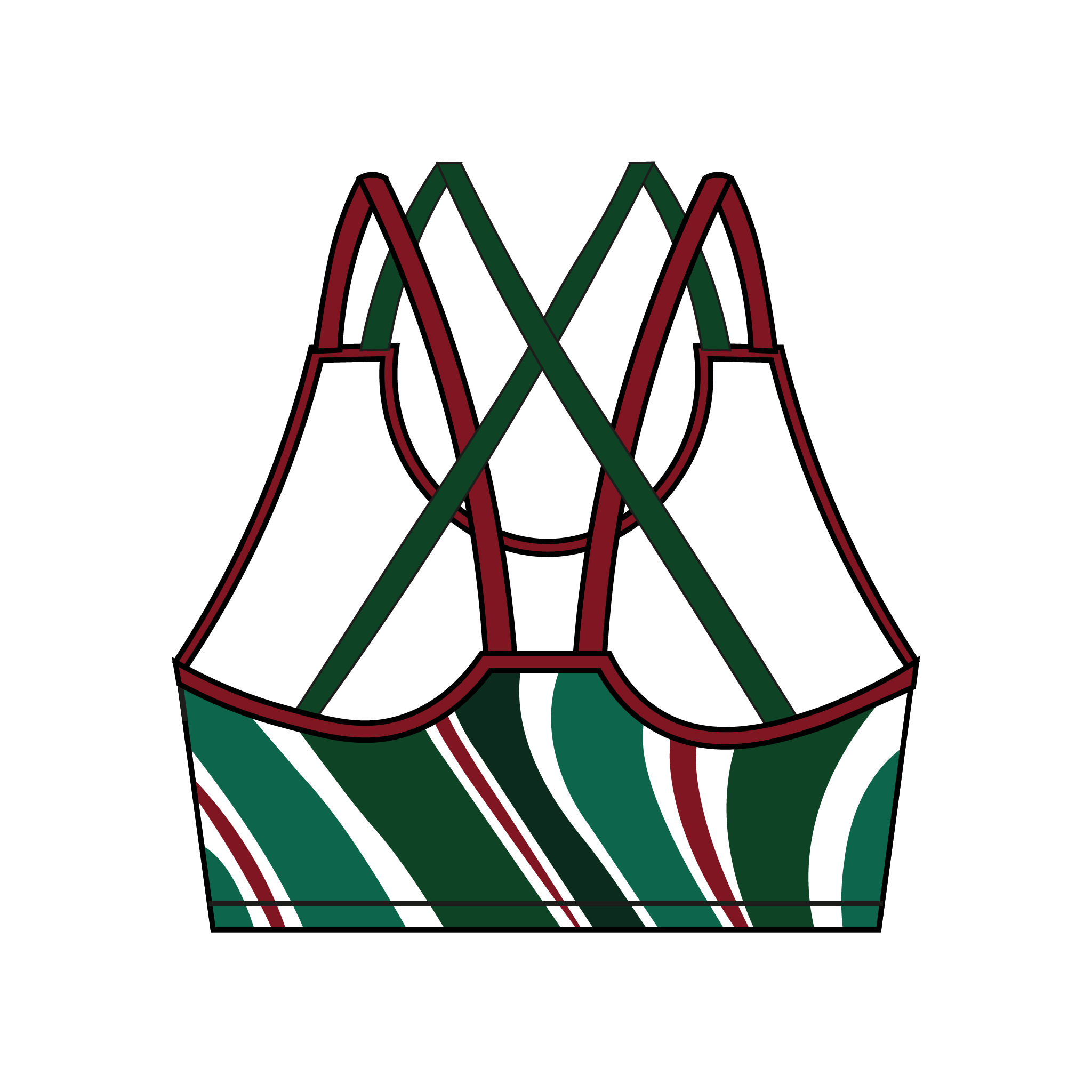 Leeds University Strappy Sports Bra