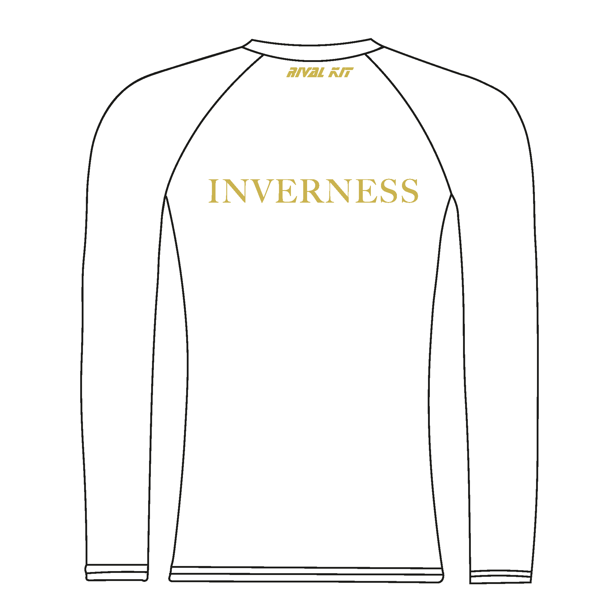 Inverness Rowing Club Long Sleeve Baselayer Design 2