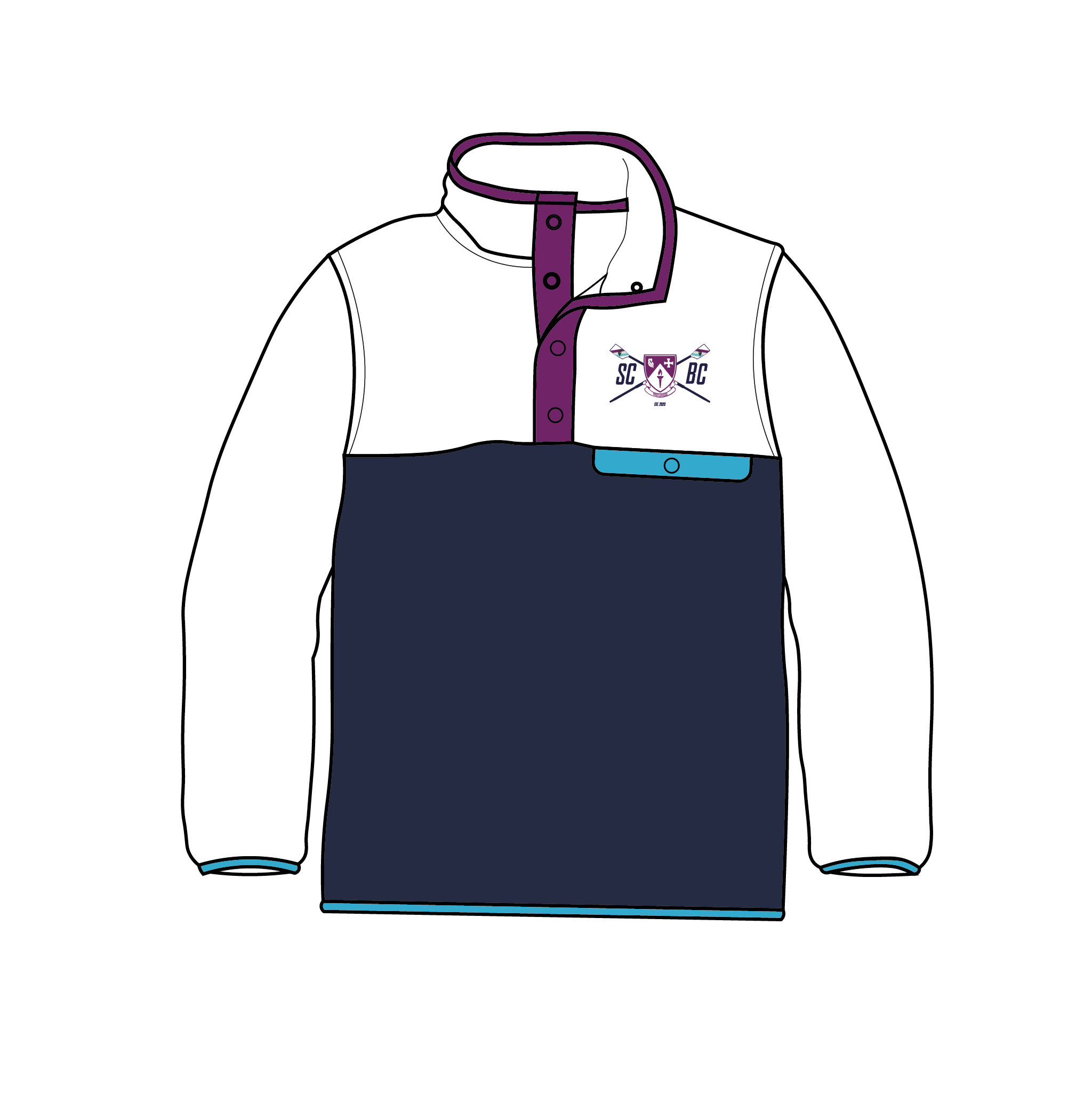 South College Boat Club Pocket Fleece