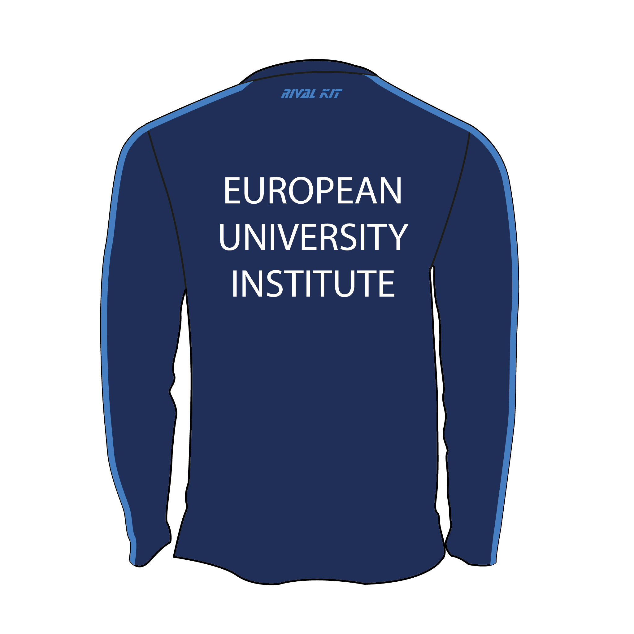 European University Institute - Florence Bespoke Navy Long Sleeve Gym T-Shirt