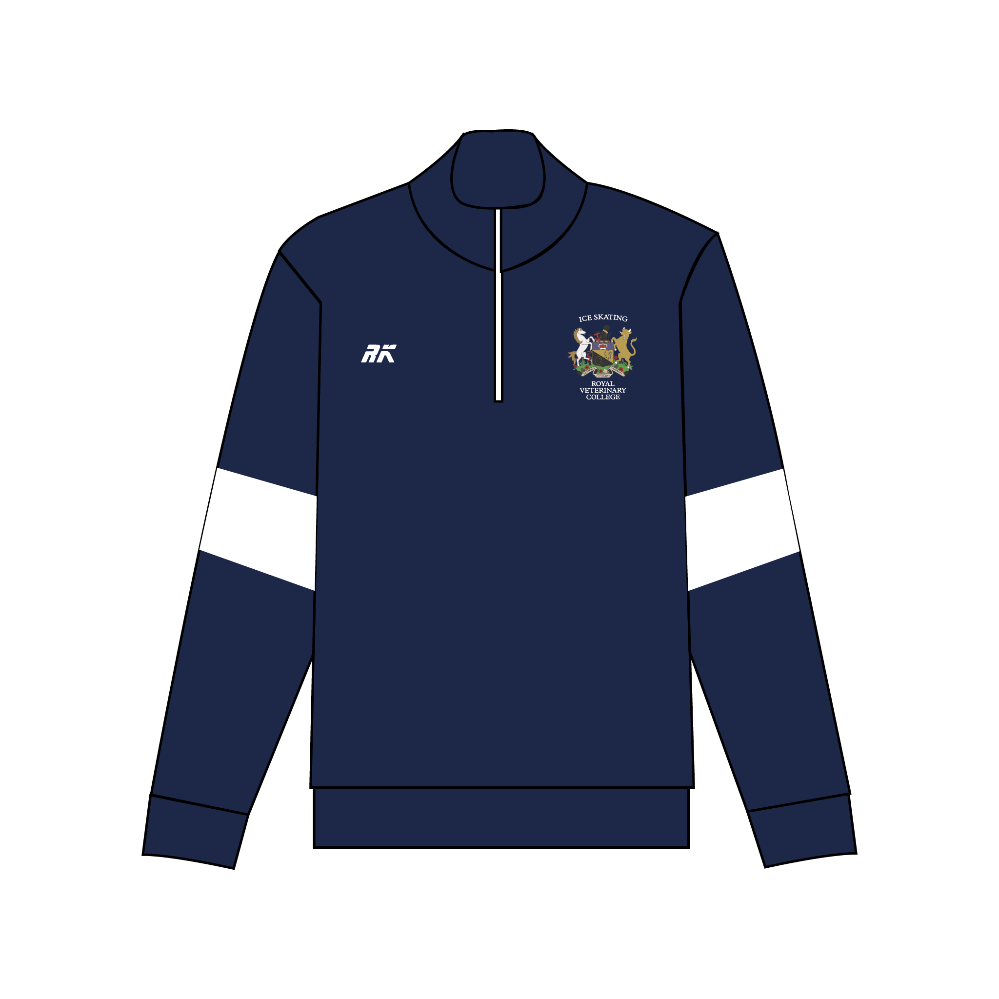 Royal Veterinary College Ice Skating Club Q-Zip Design 2