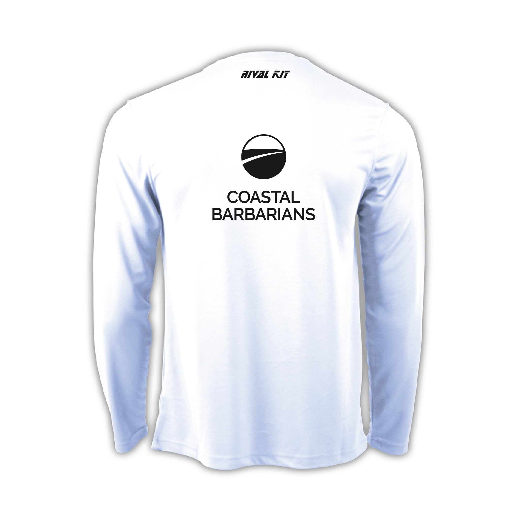 Coastal Barbarians White Long Sleeve Gym T-shirt