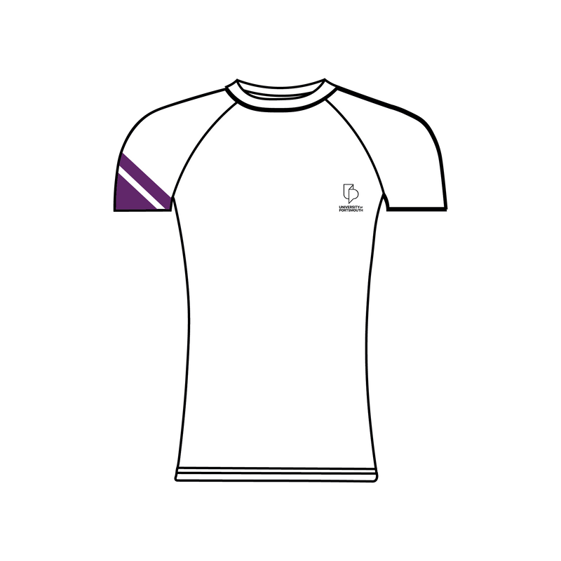 University of Portsmouth Rowing White Short Sleeve Base-Layer