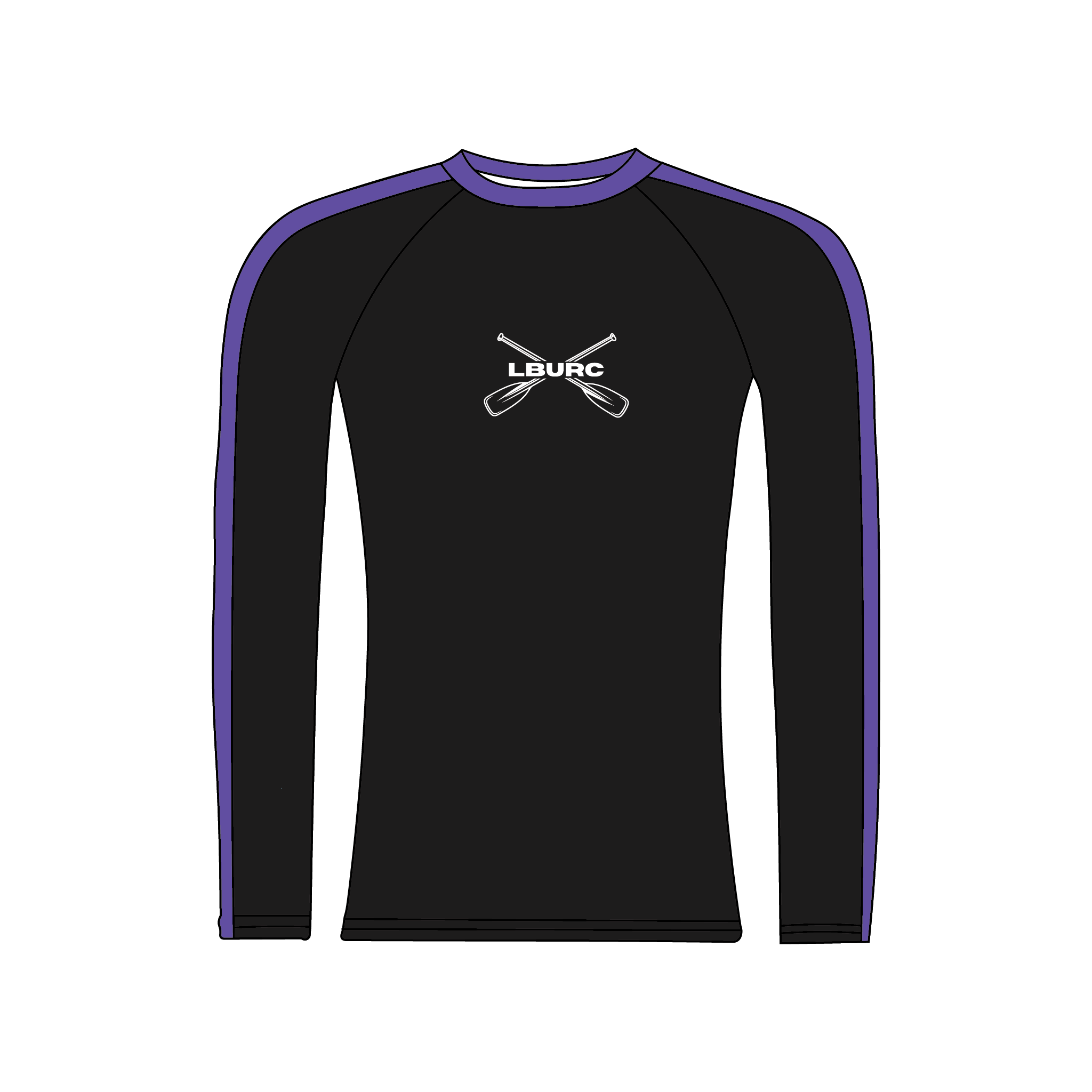 Leeds Beckett University Rowing Club Long Sleeve Black Baselayer