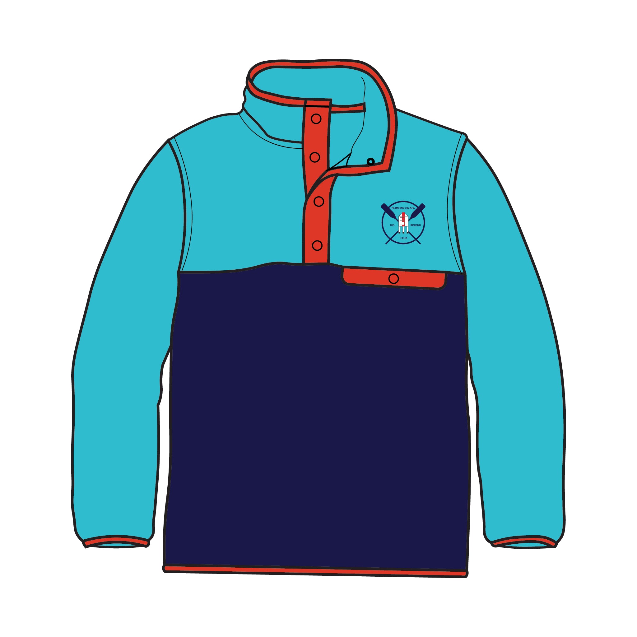 Burnham-On-Sea Gig Rowing Club Pocket Fleece