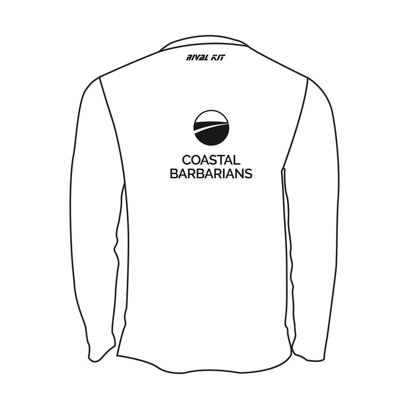 Coastal Barbarians White Bespoke Long Sleeve Gym T-shirt