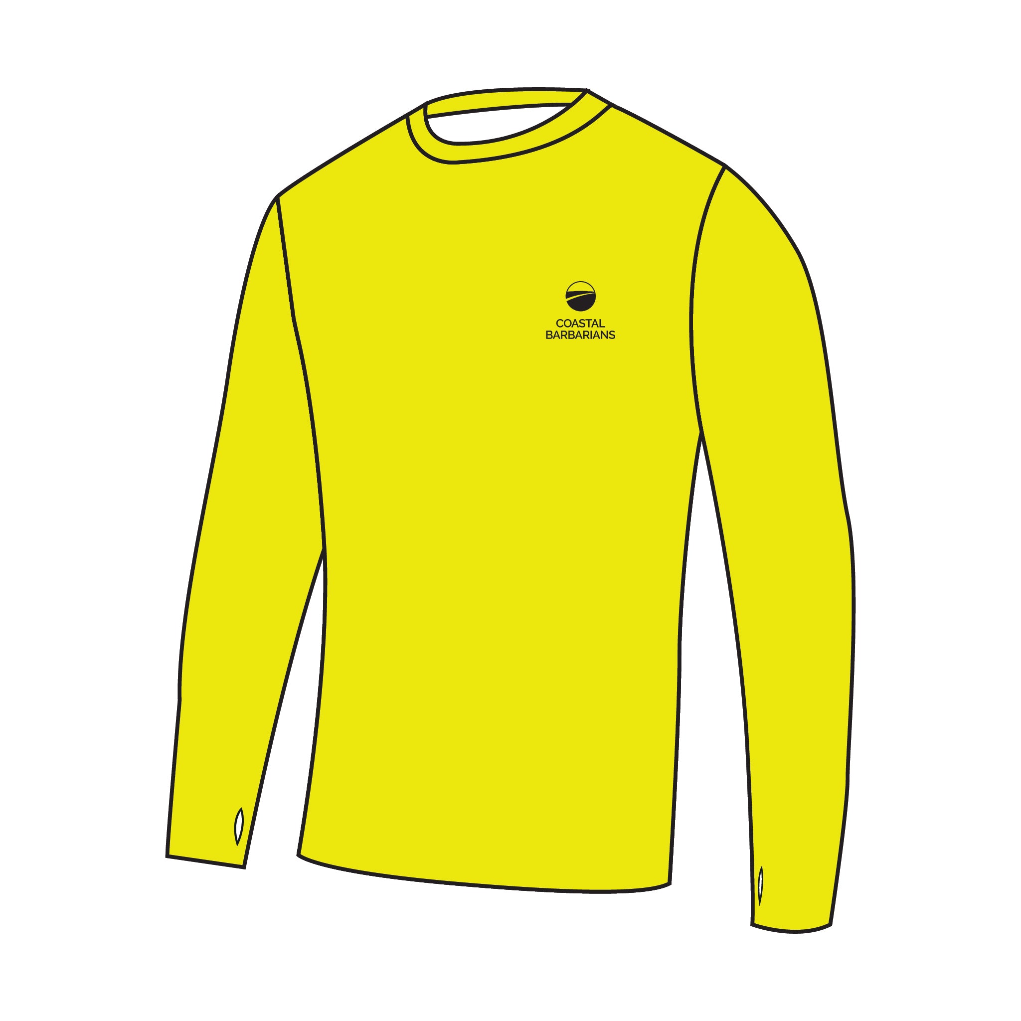 Coastal Barbarians Hi-Vis Bespoke Long Sleeve Gym T-shirt