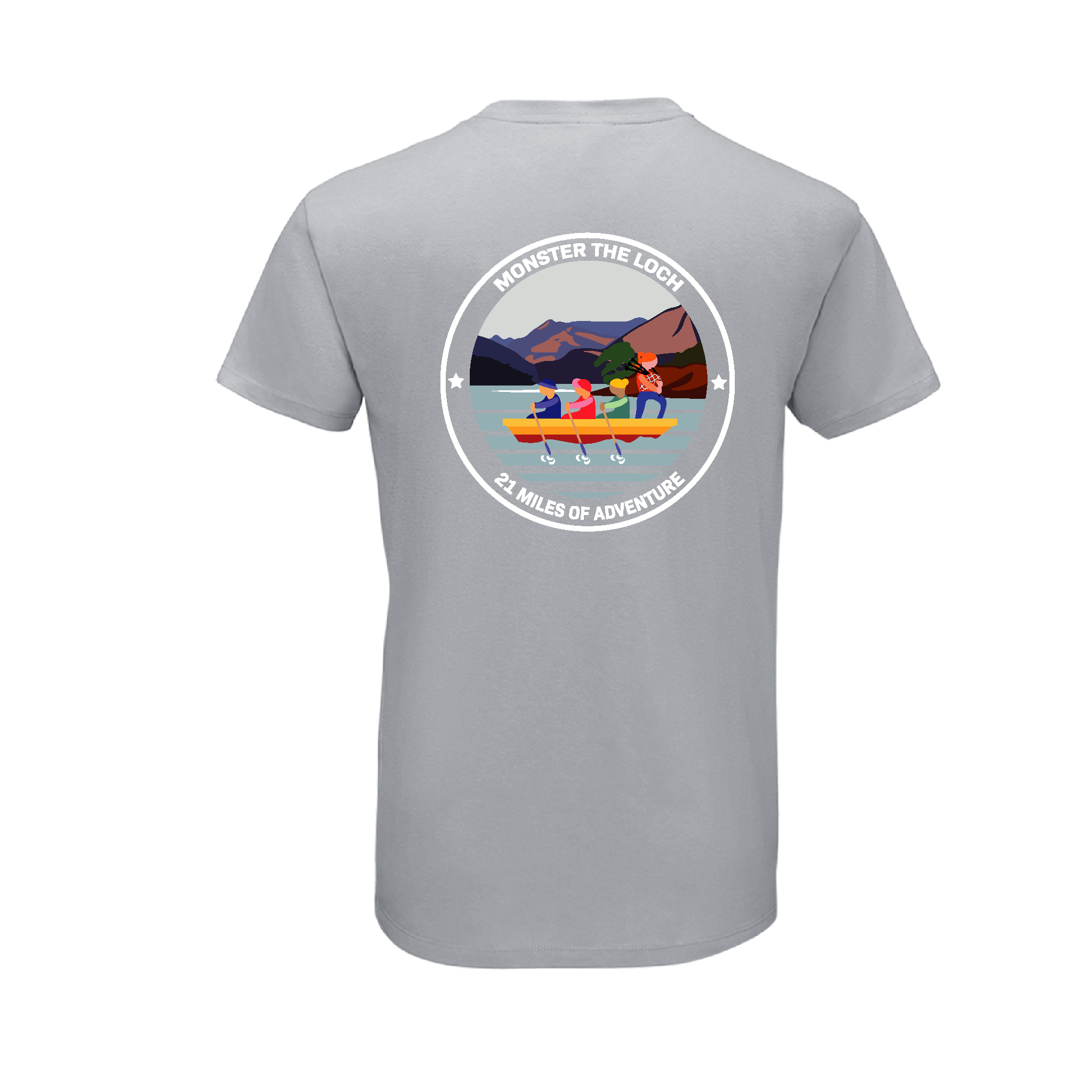 Monster the Loch Cotton T-Shirt Grey
