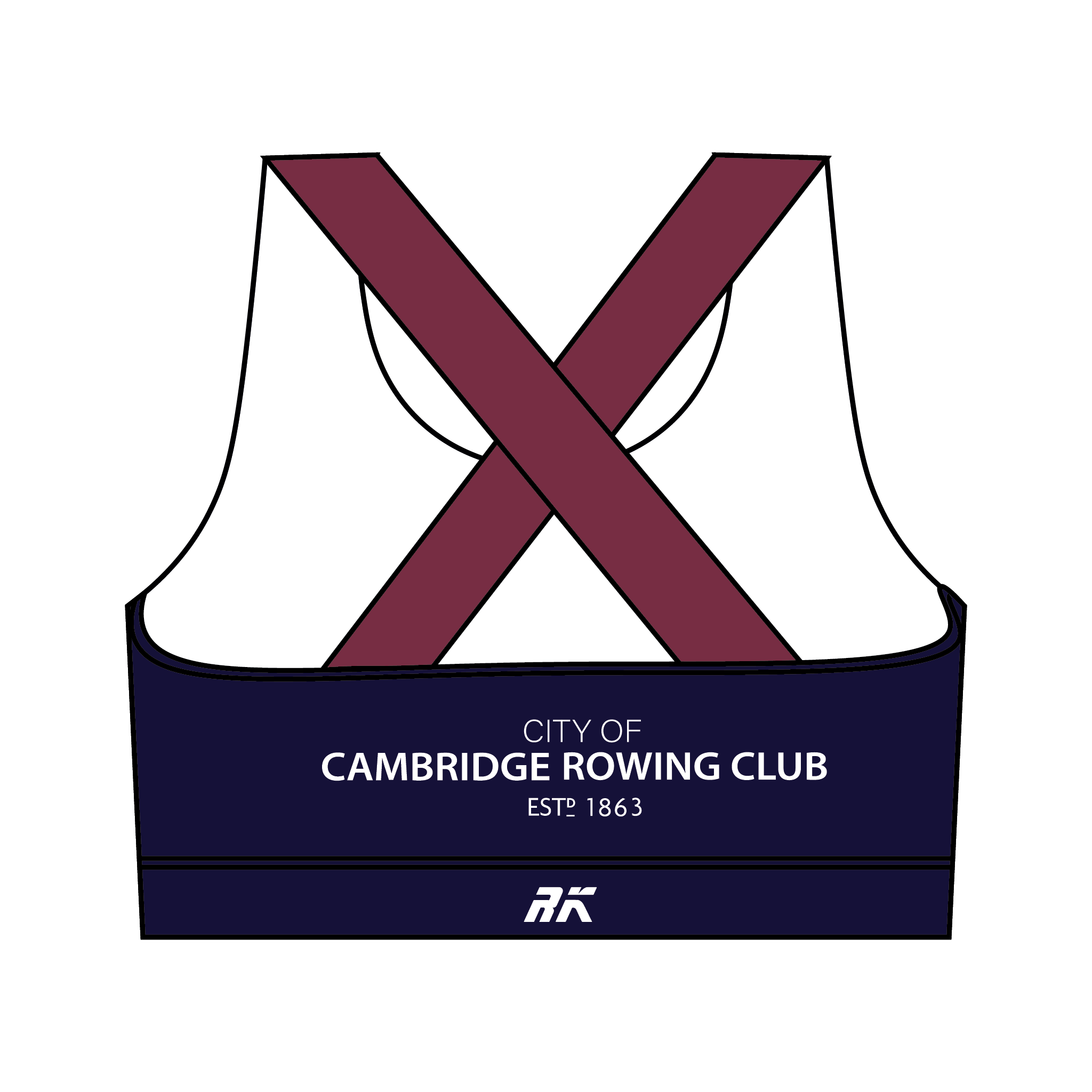 City Of Cambridge Rowing Club Cross Back Sports Bra