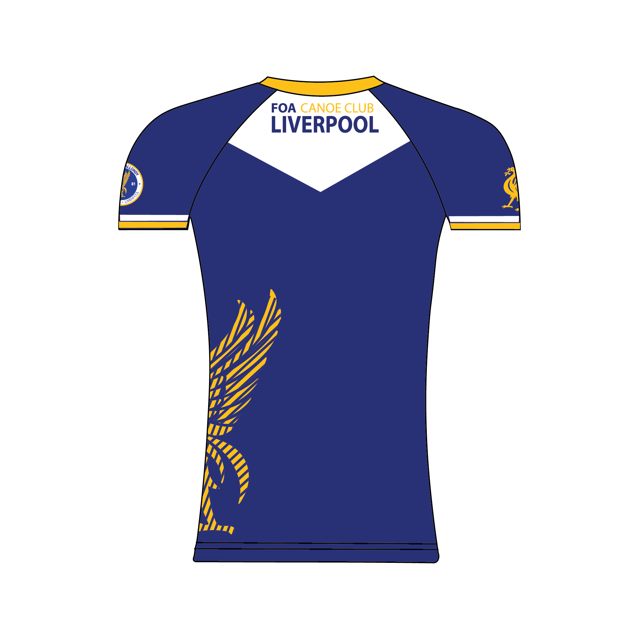 Friends of Allonby Canoe Club Liverpool On Water Competition Lycra Blue Short Sleeve Primary kit