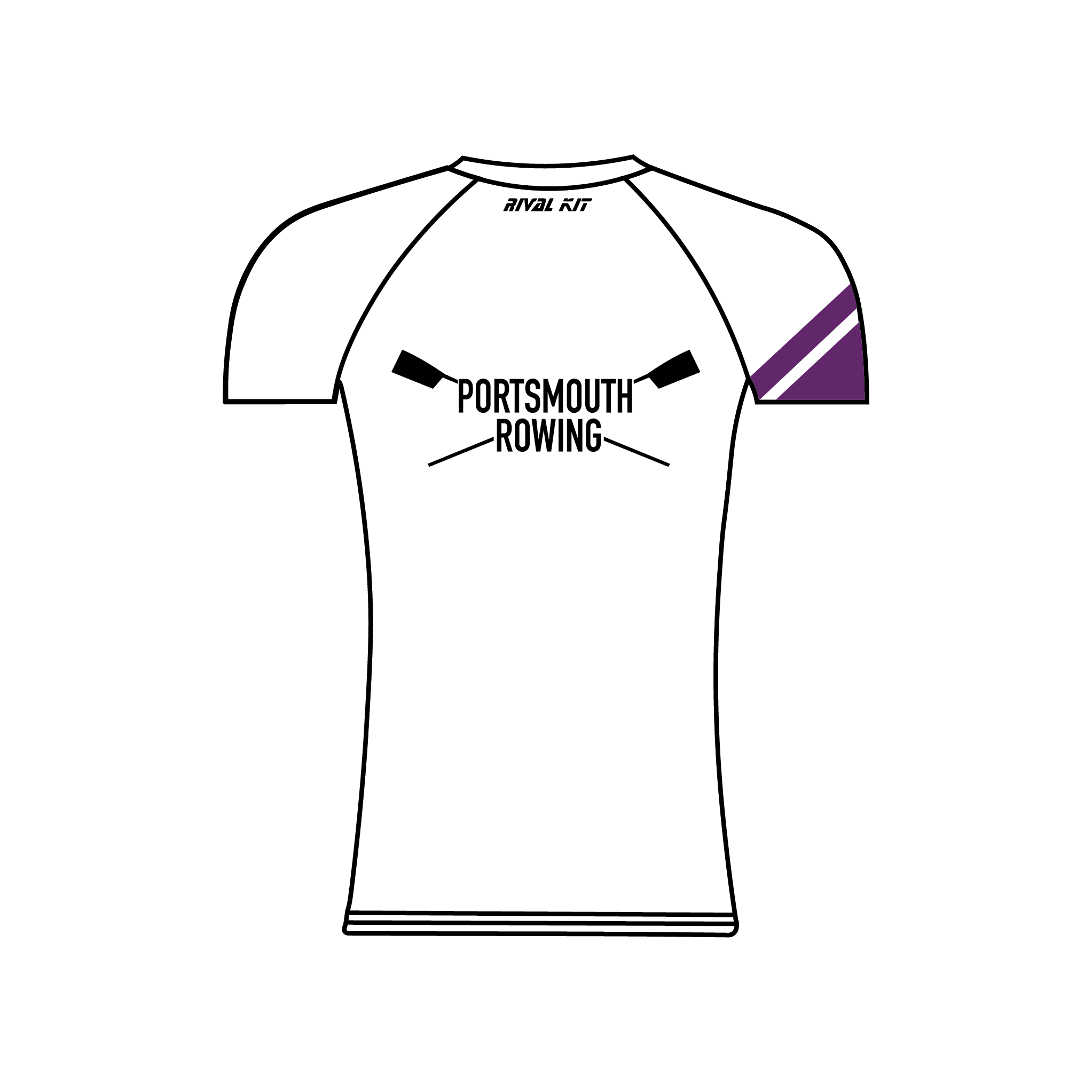 University of Portsmouth Rowing White Short Sleeve Base-Layer