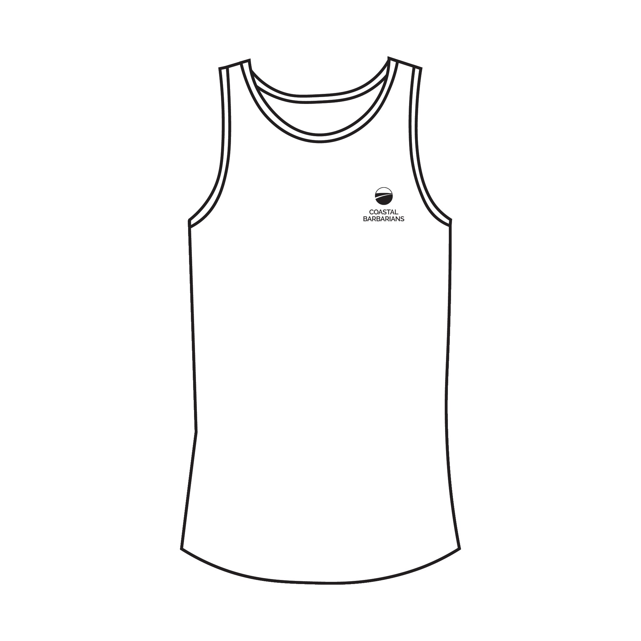 Coastal Barbarians White Gym Vest