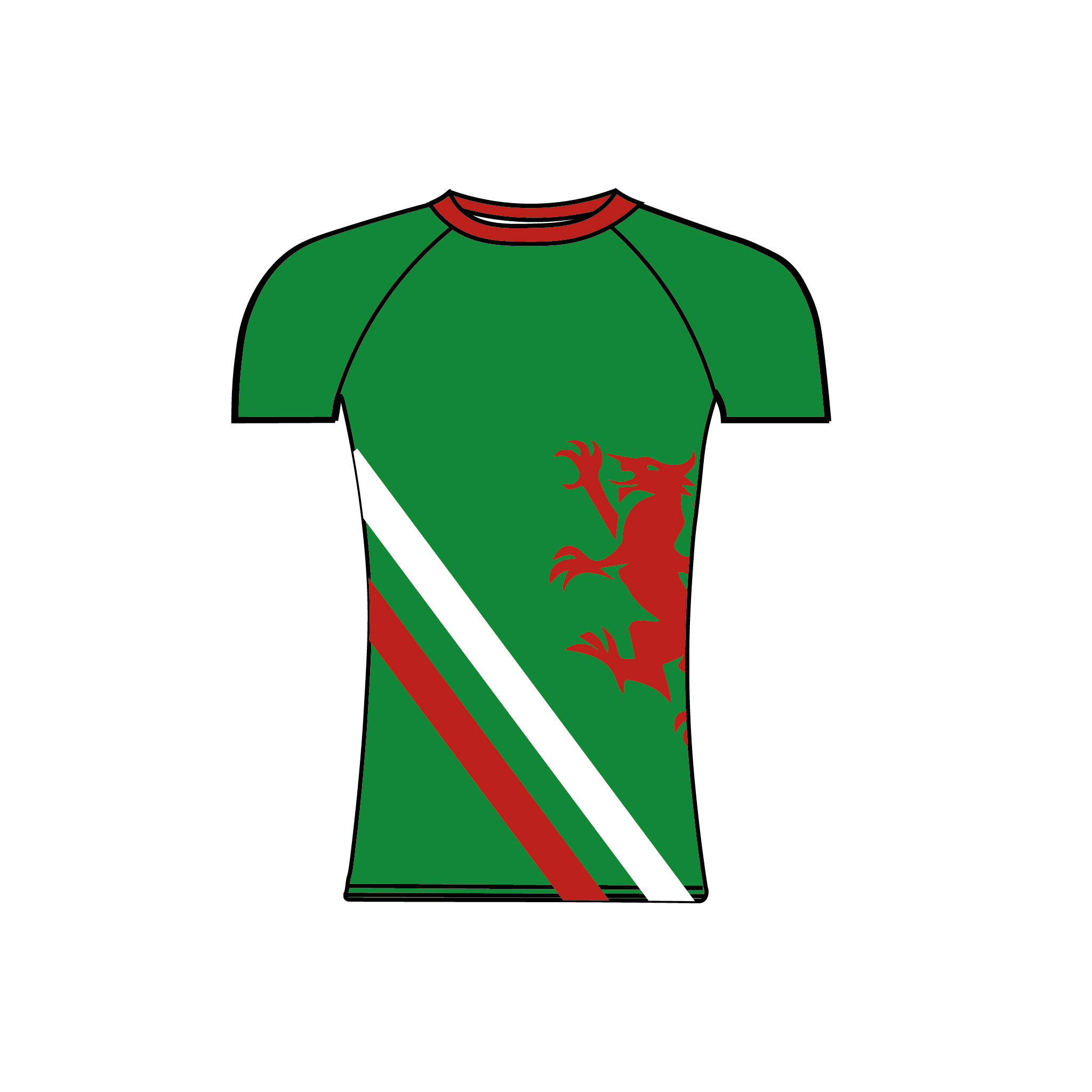 Aberystwyth University Boat Club Short Sleeve Green Base Layer