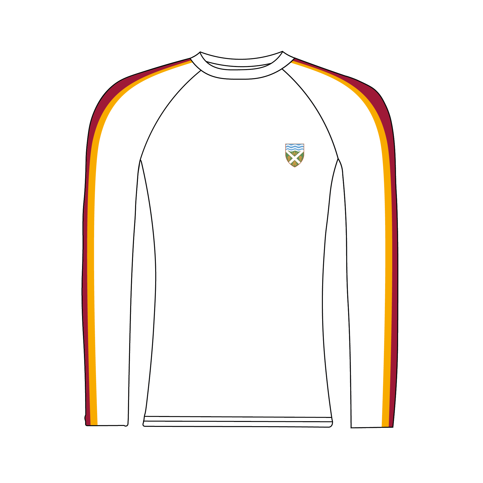 Hexham Rowing Club White Long Sleeve Base-Layer