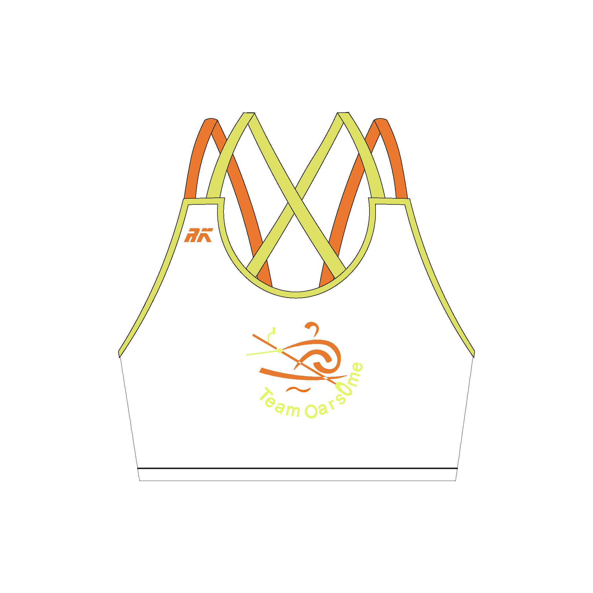 Team Oarsome Indoor Rowing Club Strap-Back Sports Bra