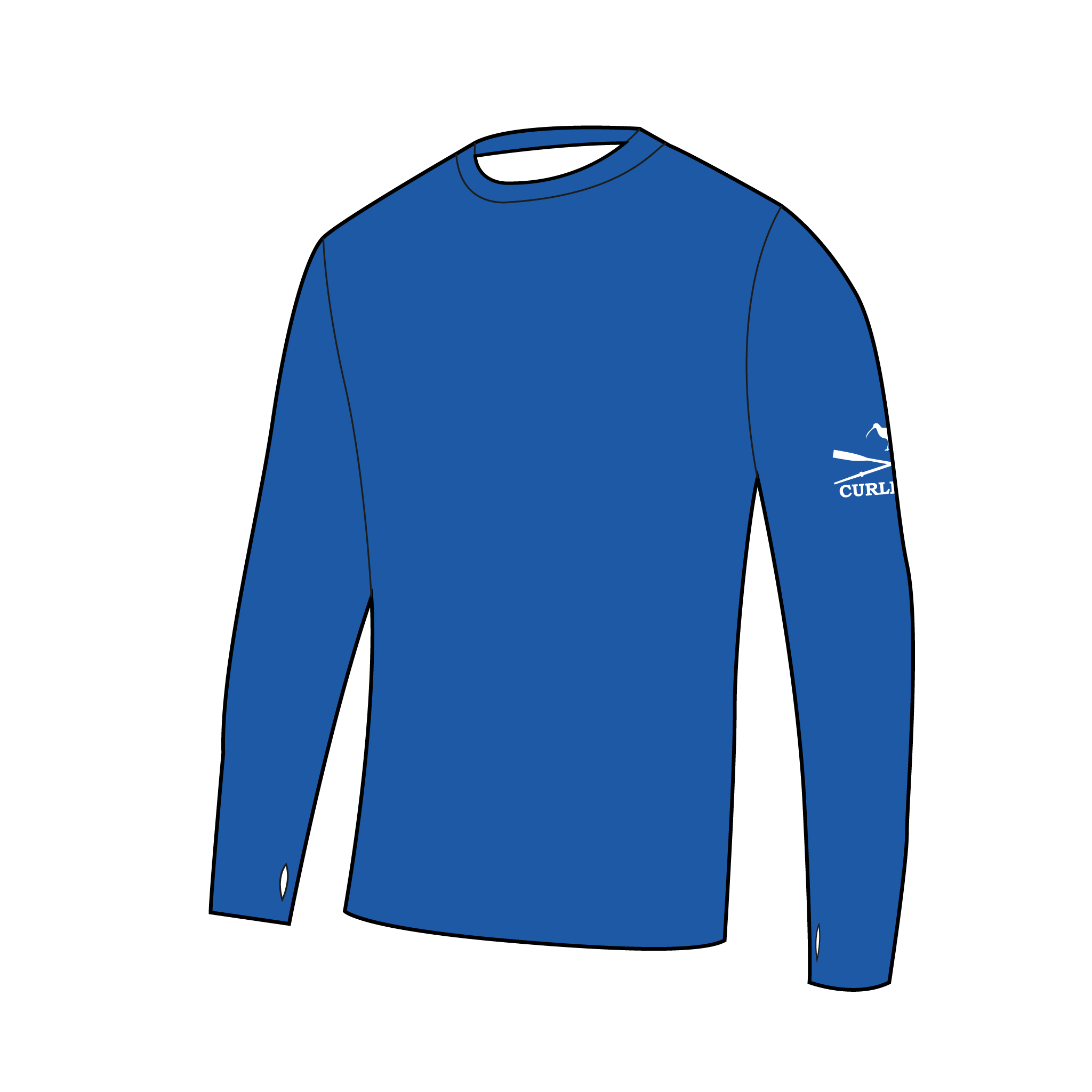 Curlew Rowing Club Long Sleeve Gym T-Shirt