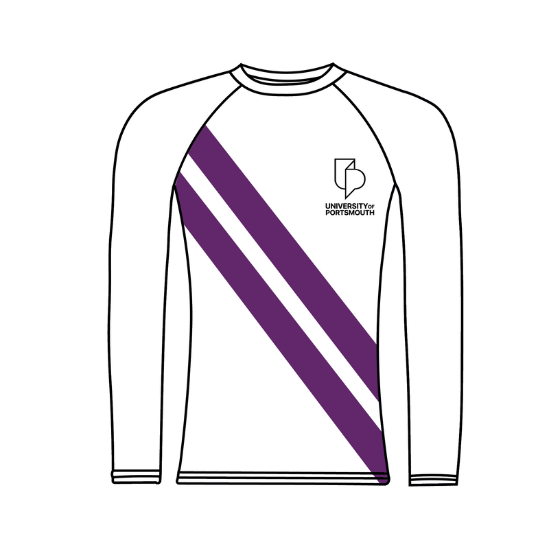 University of Portsmouth Rowing White Long Sleeve Base-Layer