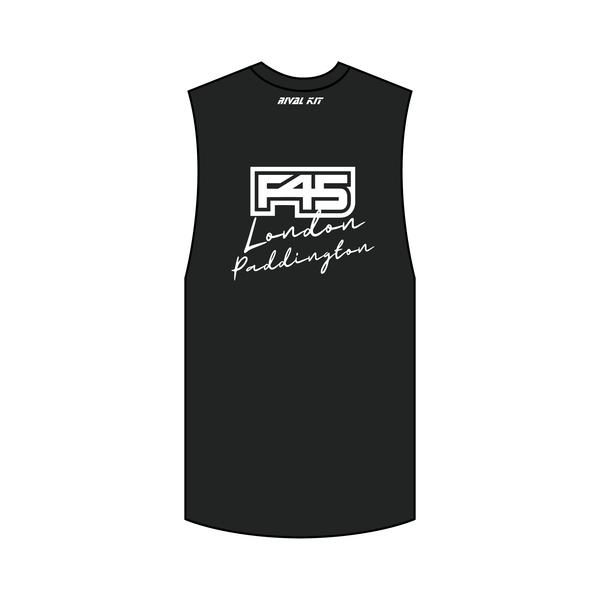 F45 Paddington Black Muscle tee Gym Vest