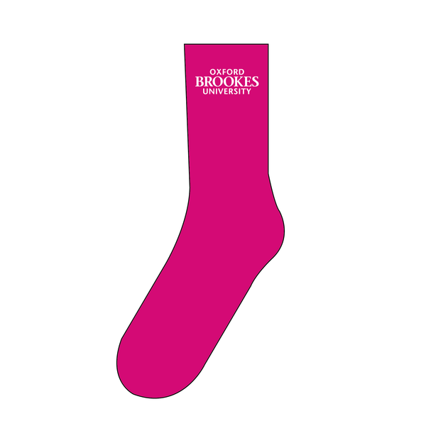 Oxford Brookes Pink Socks
