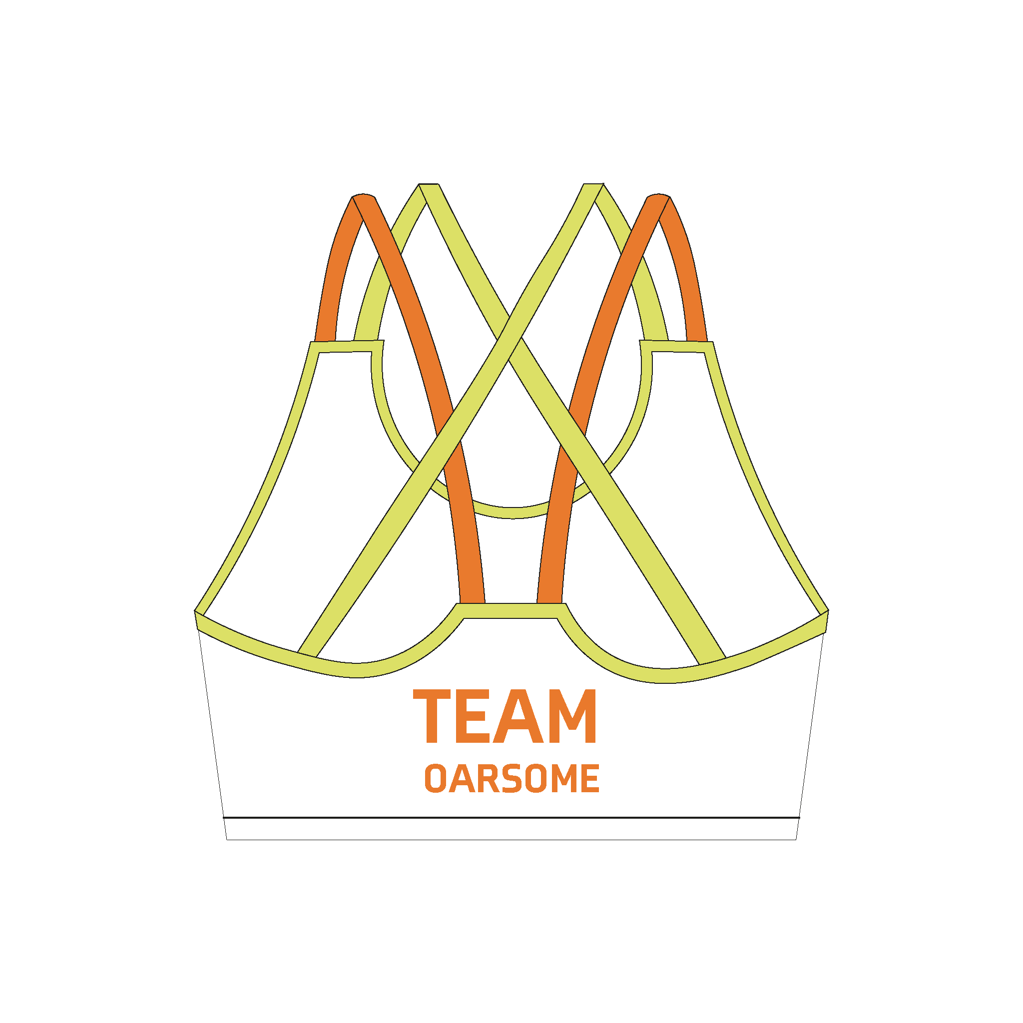 Team Oarsome Indoor Rowing Club Strap-Back Sports Bra