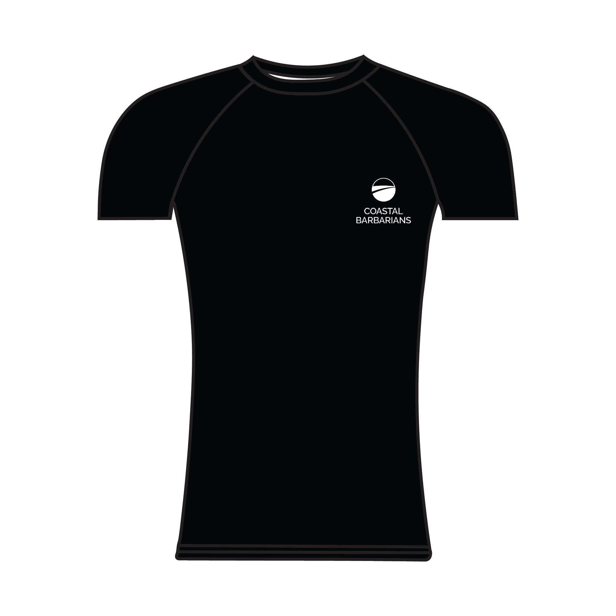 Coastal Barbarians Black Short Sleeve Base-Layer