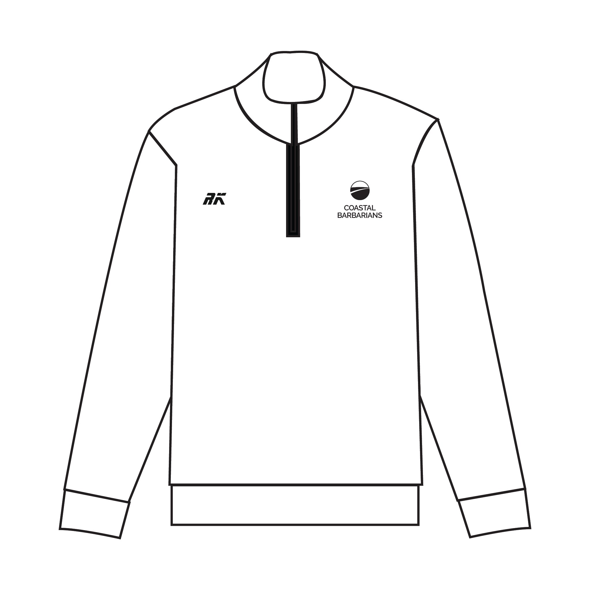 Coastal Barbarians White Q-Zip
