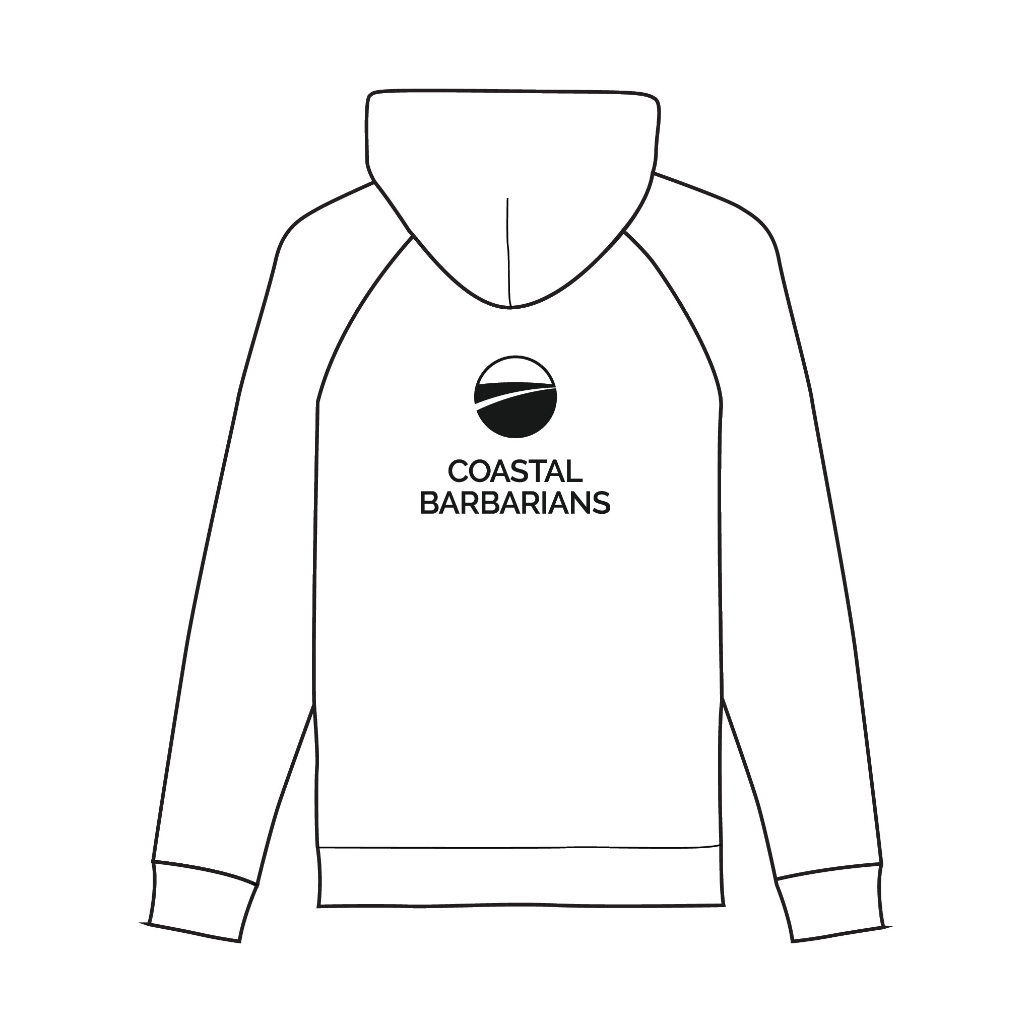Coastal Barbarians White Hoodie